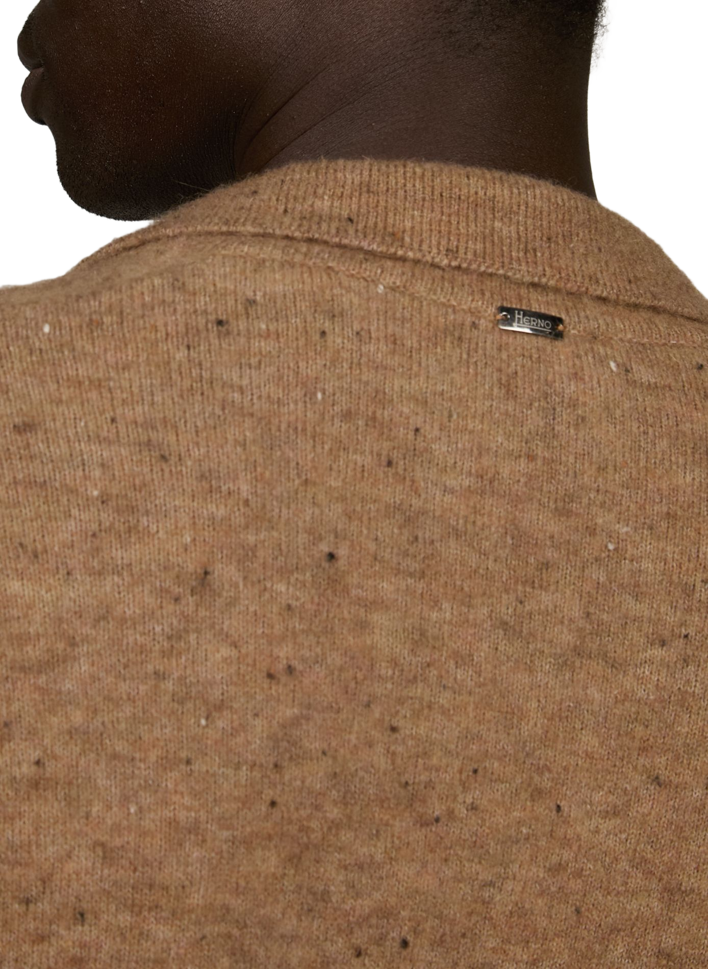Long-sleeved alpaca blend sweater HERNO Brown