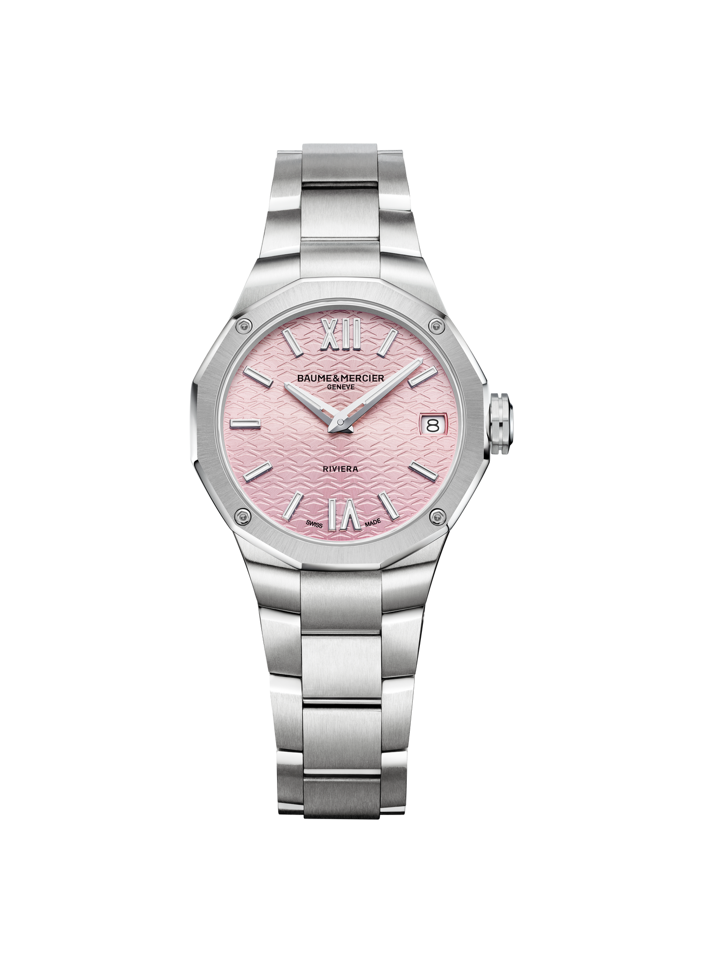 Montre quartz Riviera en acier inoxydable BAUME & MERCIER Rose