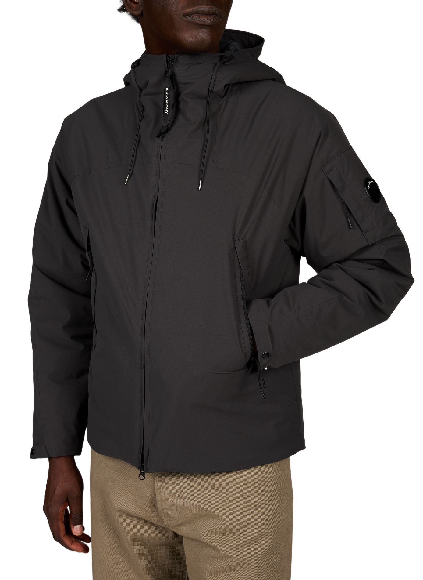Blouson droit à capuche  CP COMPANY Gris
