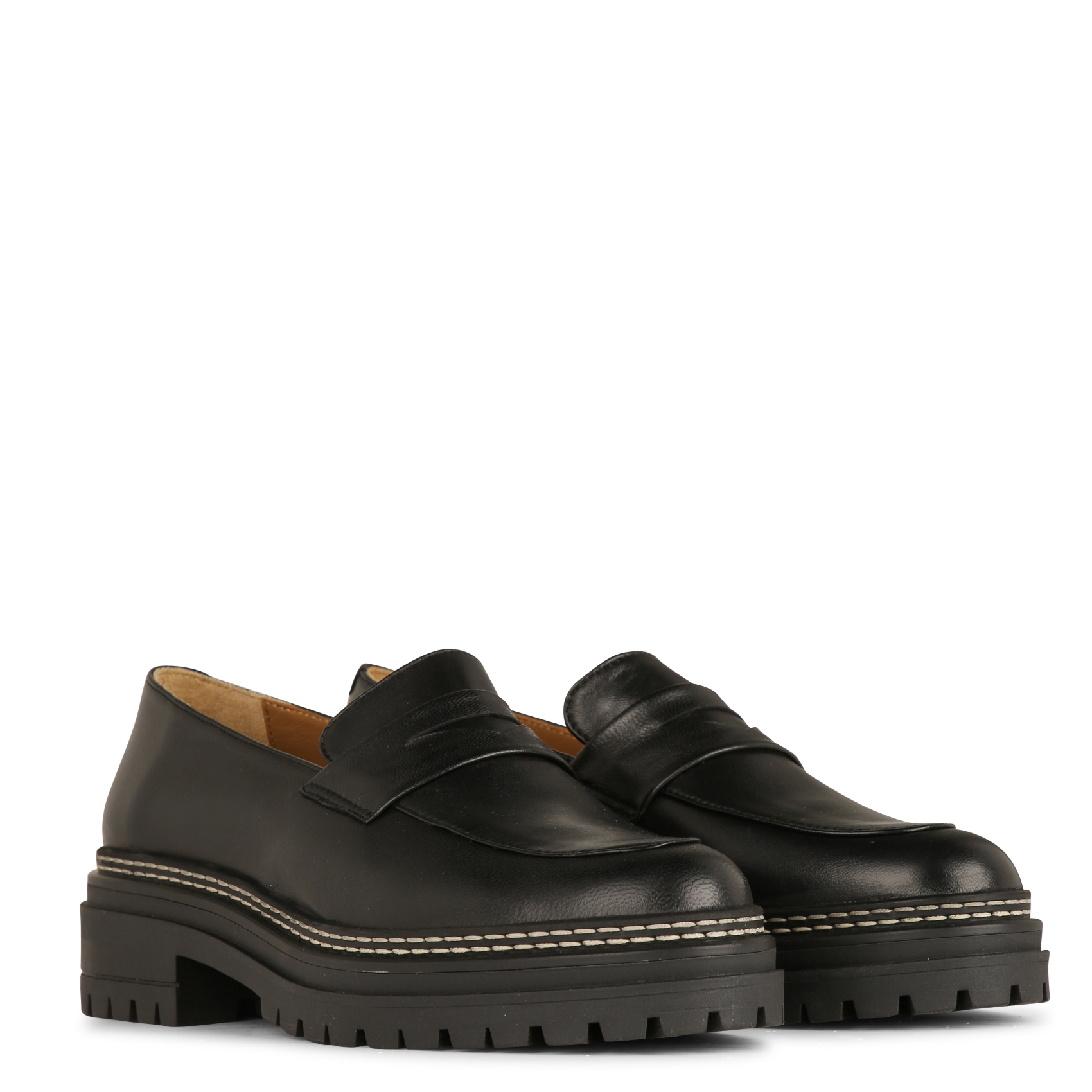 Leren mocassins Amalia BOBBIES Zwart