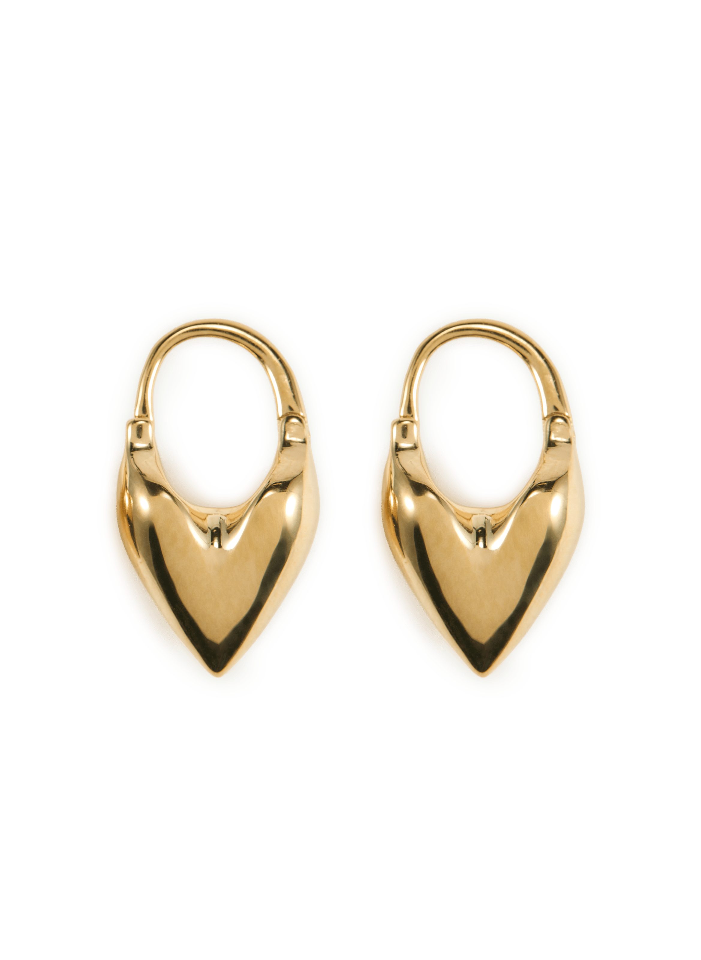 Heart-shaped earrings OTIUMBERG Golden