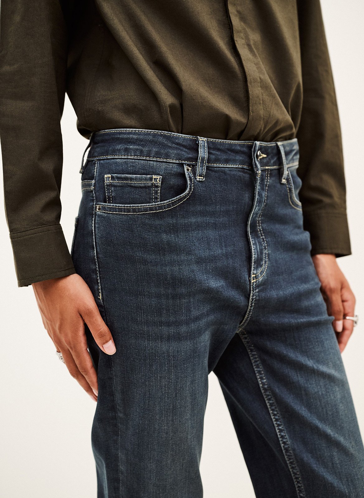 Jean patte d'eph en coton mélangé aommie BA&SH Bleu
