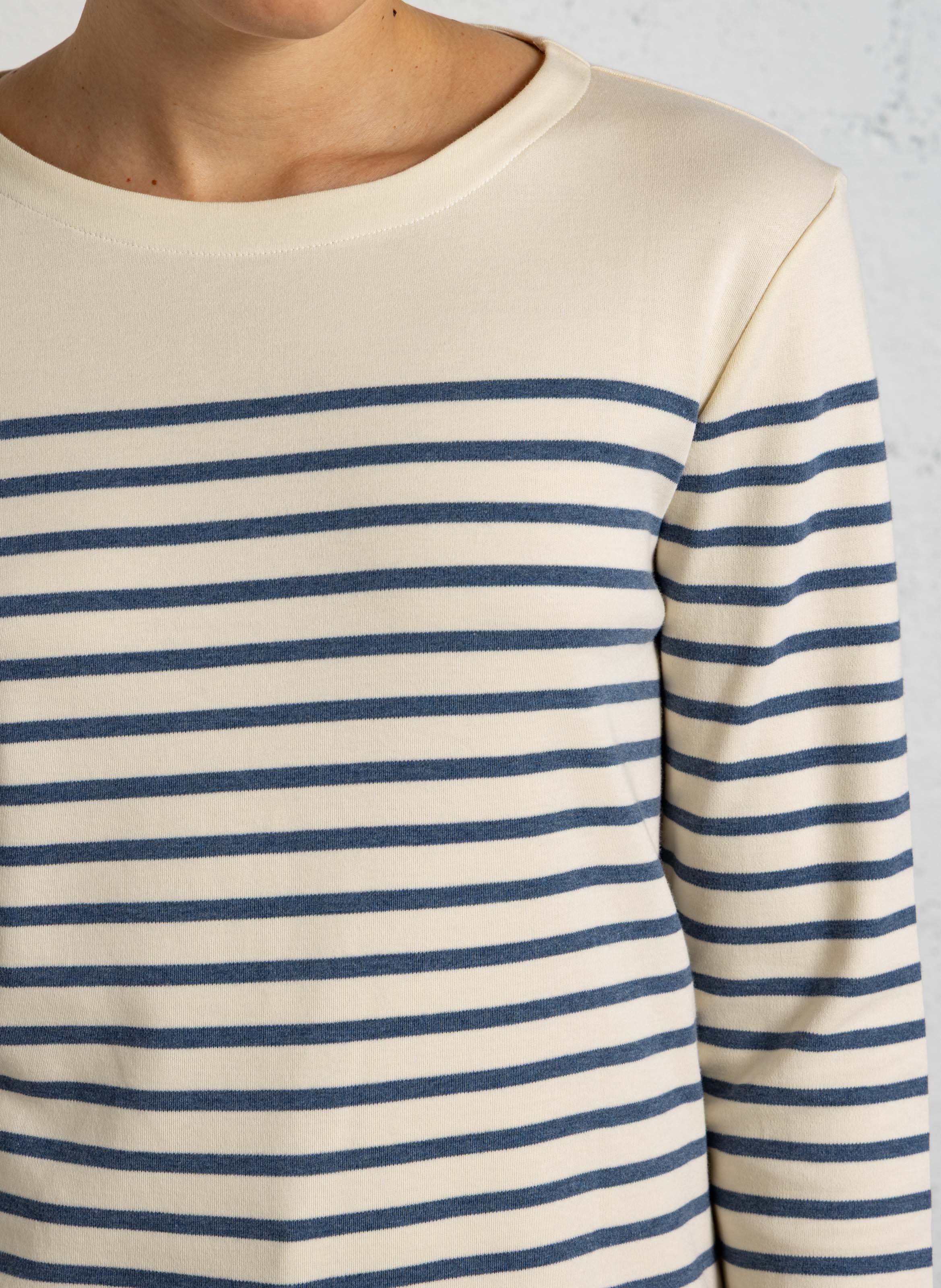 T-shirt met strepen en korte mouwen van katoen ARMOR-LUX Beige