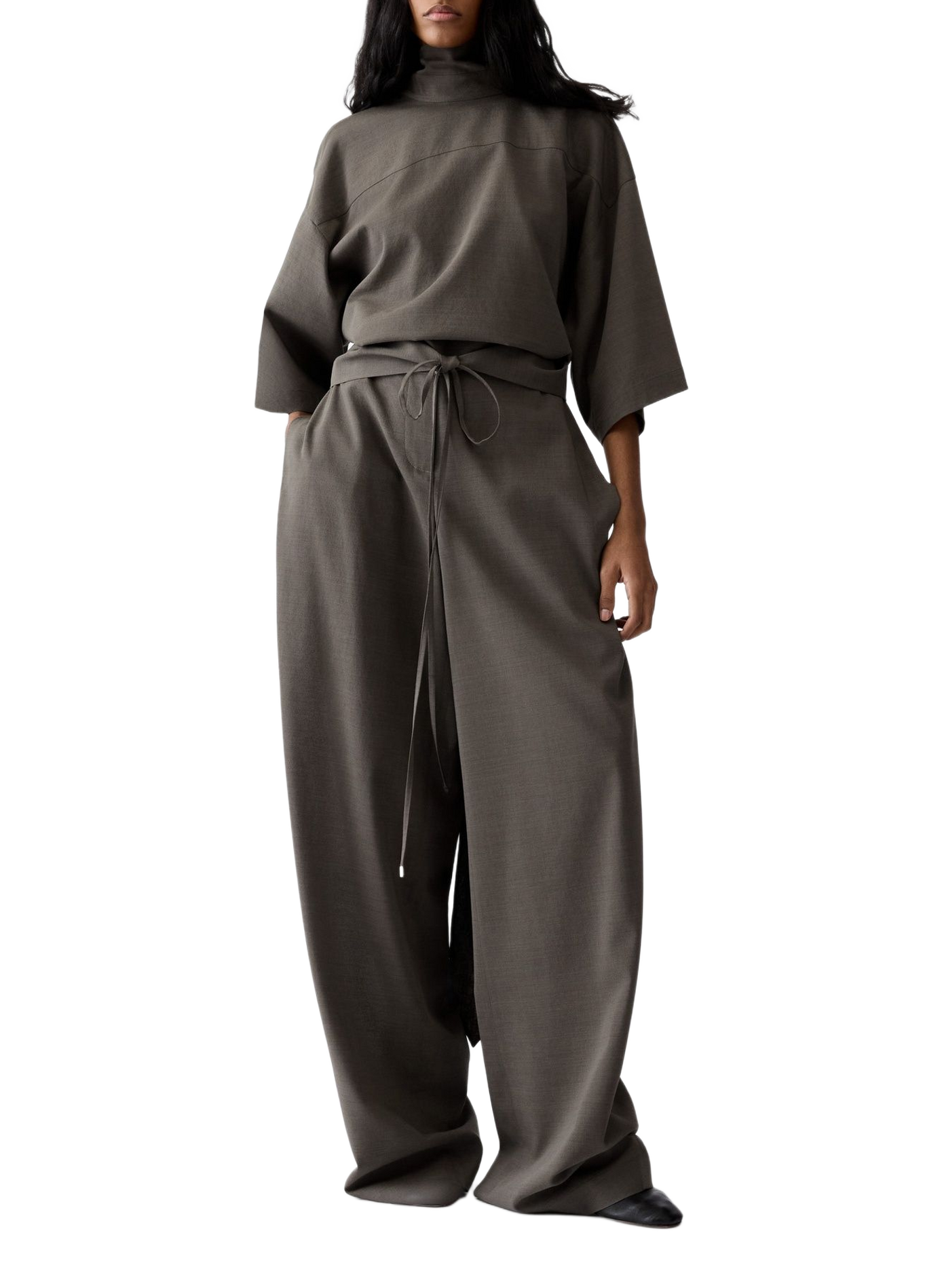 La blouse Havana en laine vierge mélangée JACQUEMUS Grey