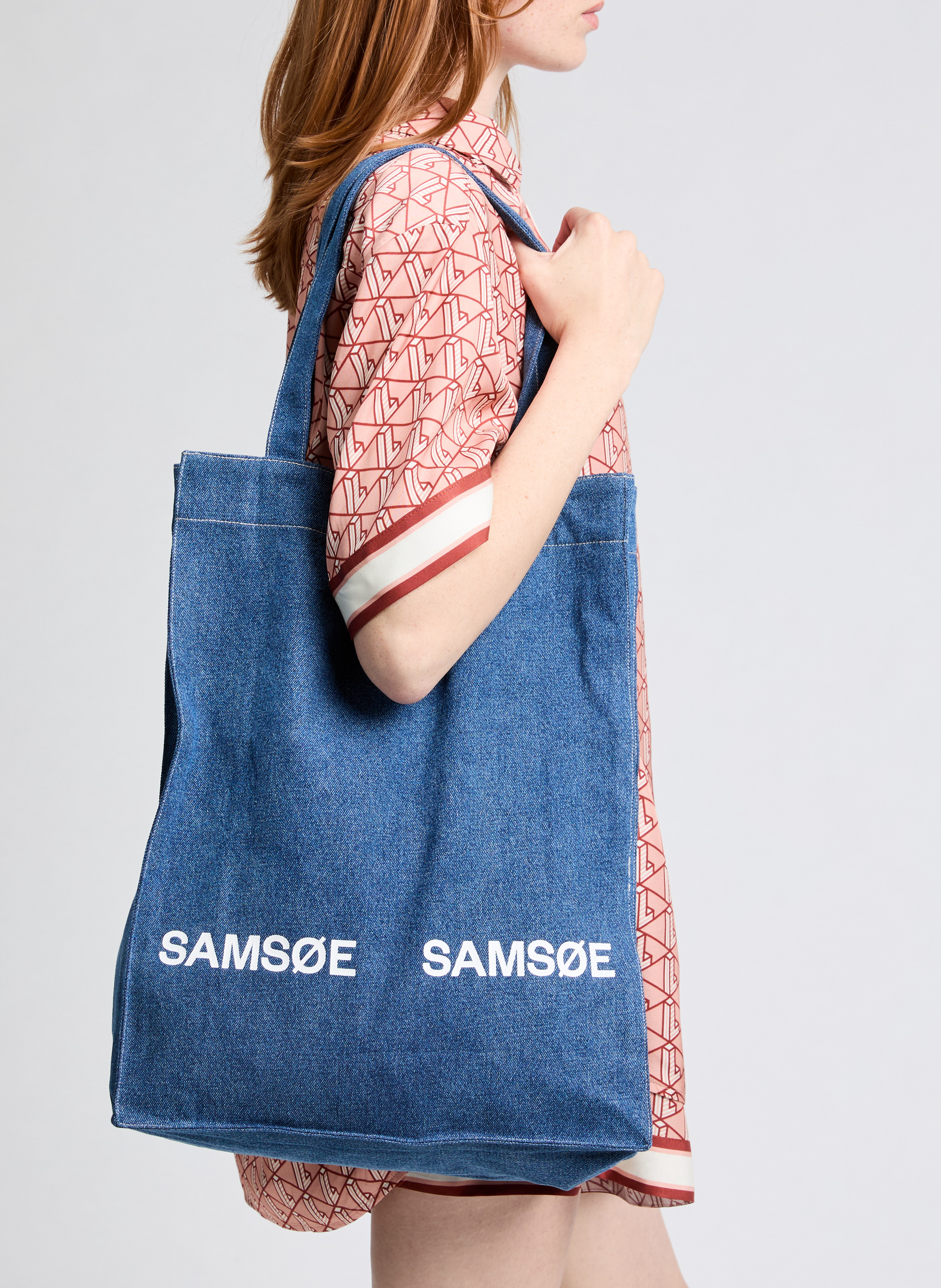 Cotton tote bag SAMSOE SAMSOE Blue