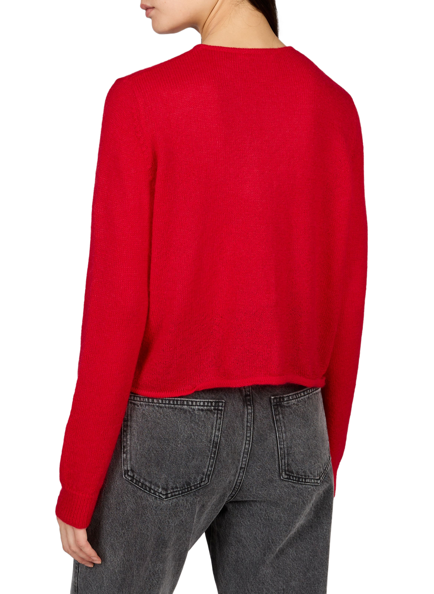 Oversized LEILA-gilet van wolmix THINKING MU Rood