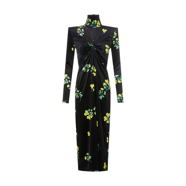 Robe midi en velours