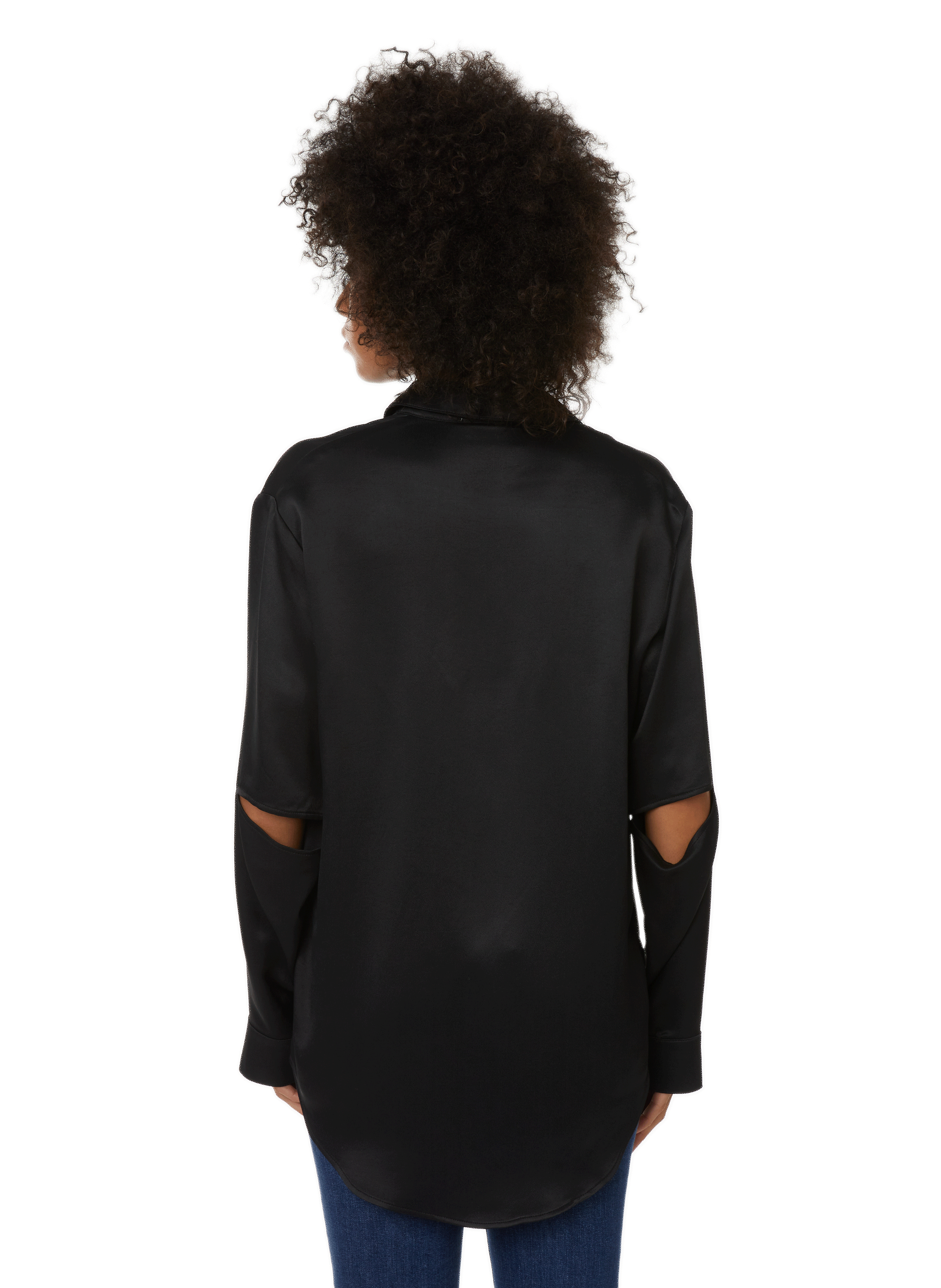 Satin-effect shirt SAISON 1865 Black