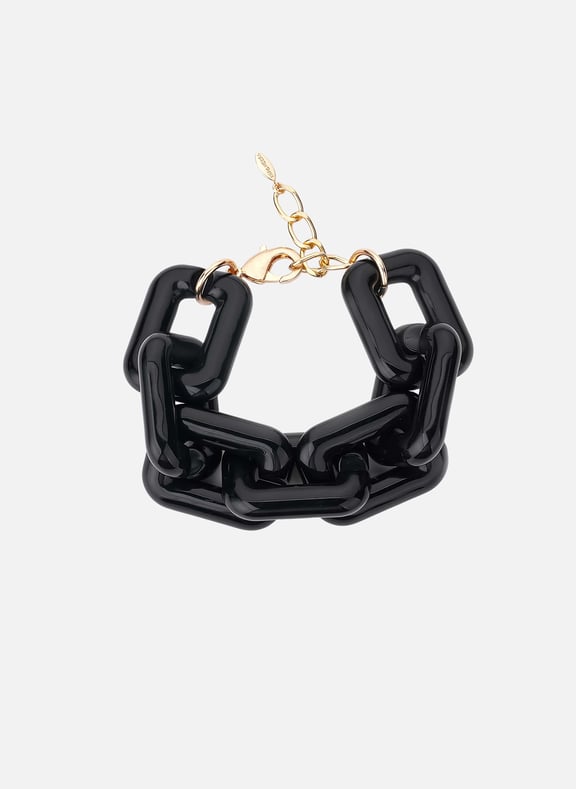 Bracelet grosse maille léger en aluminium booba Noir by HIPANEMA HIPANEMA Bracelet grosse maille léger en aluminium booba Noir