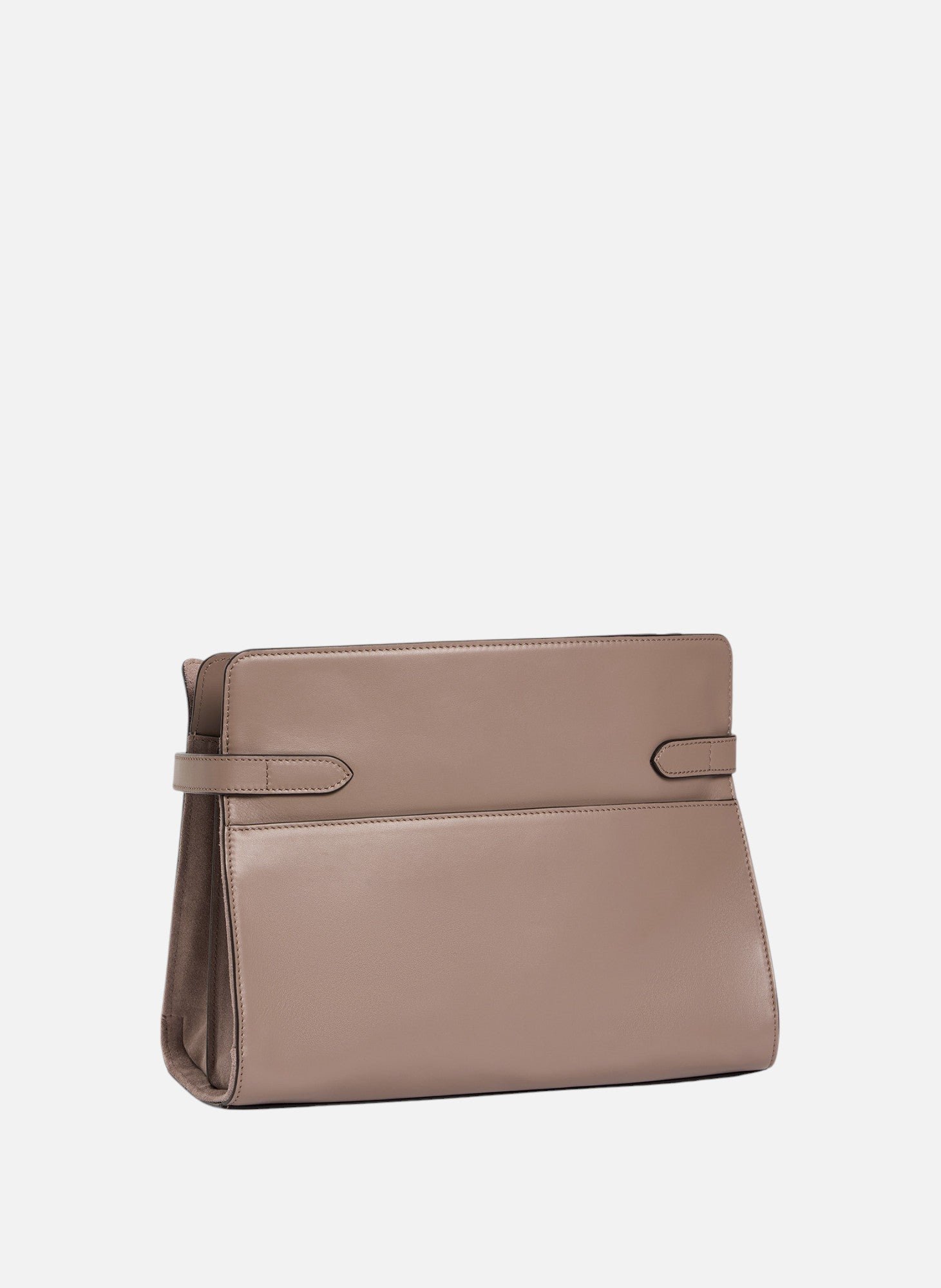 Sac porté épaule grand modèle emie en cuir lisse et nubuck LE TANNEUR Gris