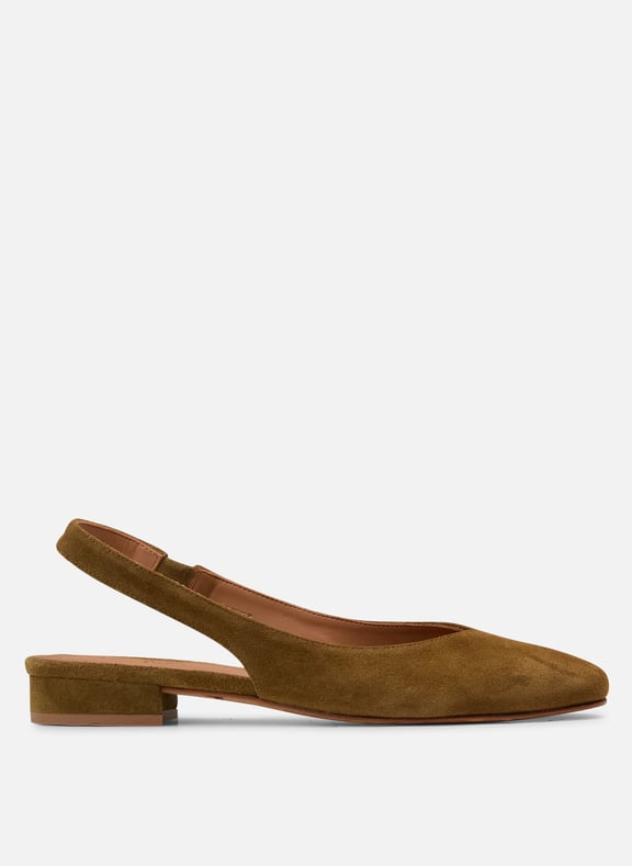 Ballerines en cuir velours maggie Vert by ANTHOLOGY ANTHOLOGY Ballerines en cuir velours maggie Vert