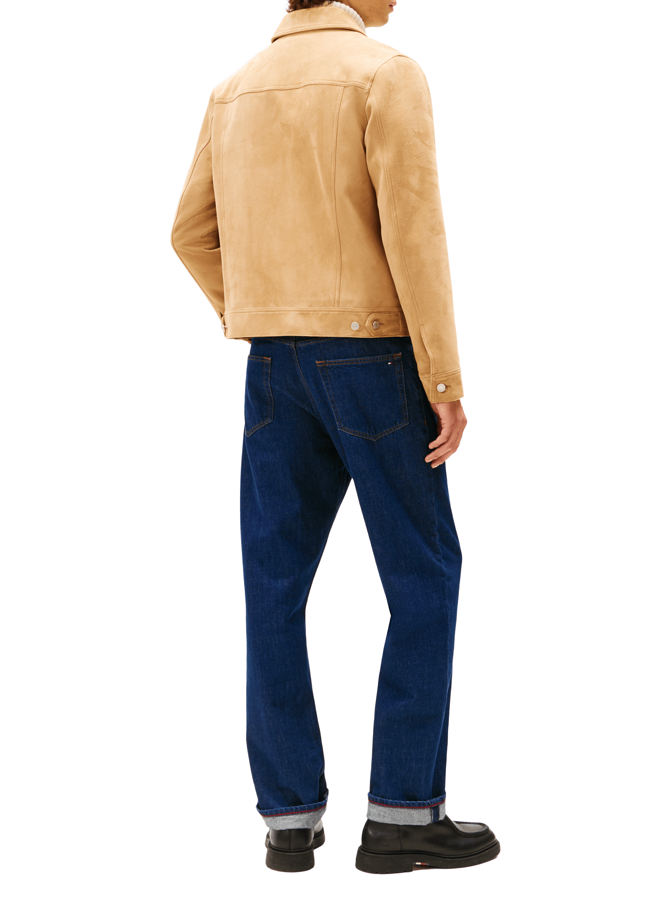 Classic leather jacket TOMMY HILFIGER Brown