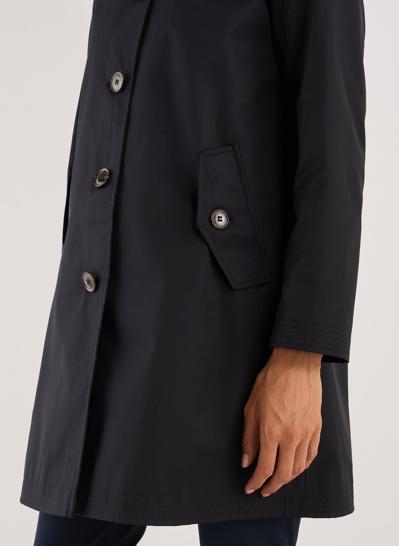 Trench droit en coton LAUREN Bleu
