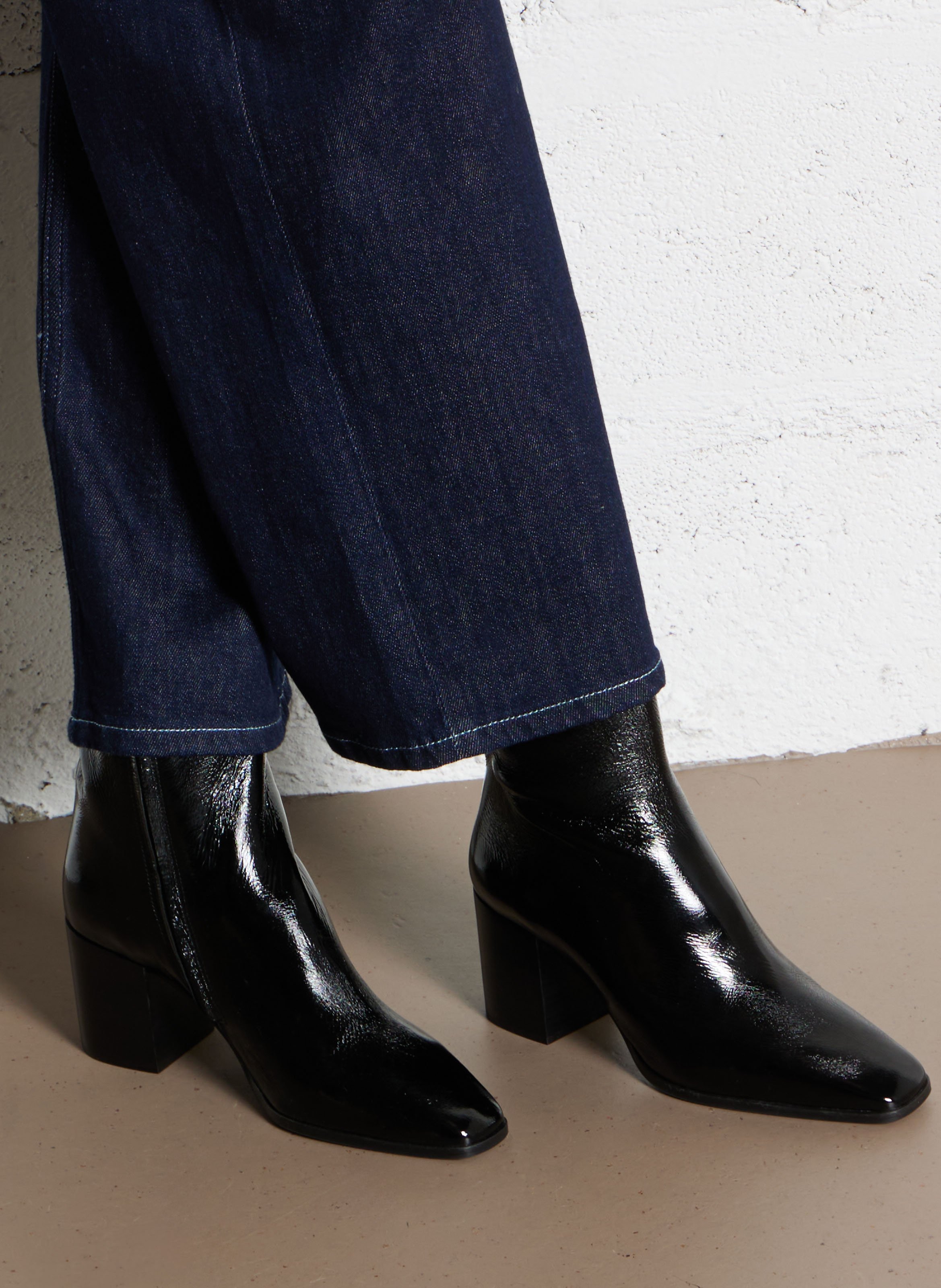 Bottines en cuir n°670 RIVECOUR Noir