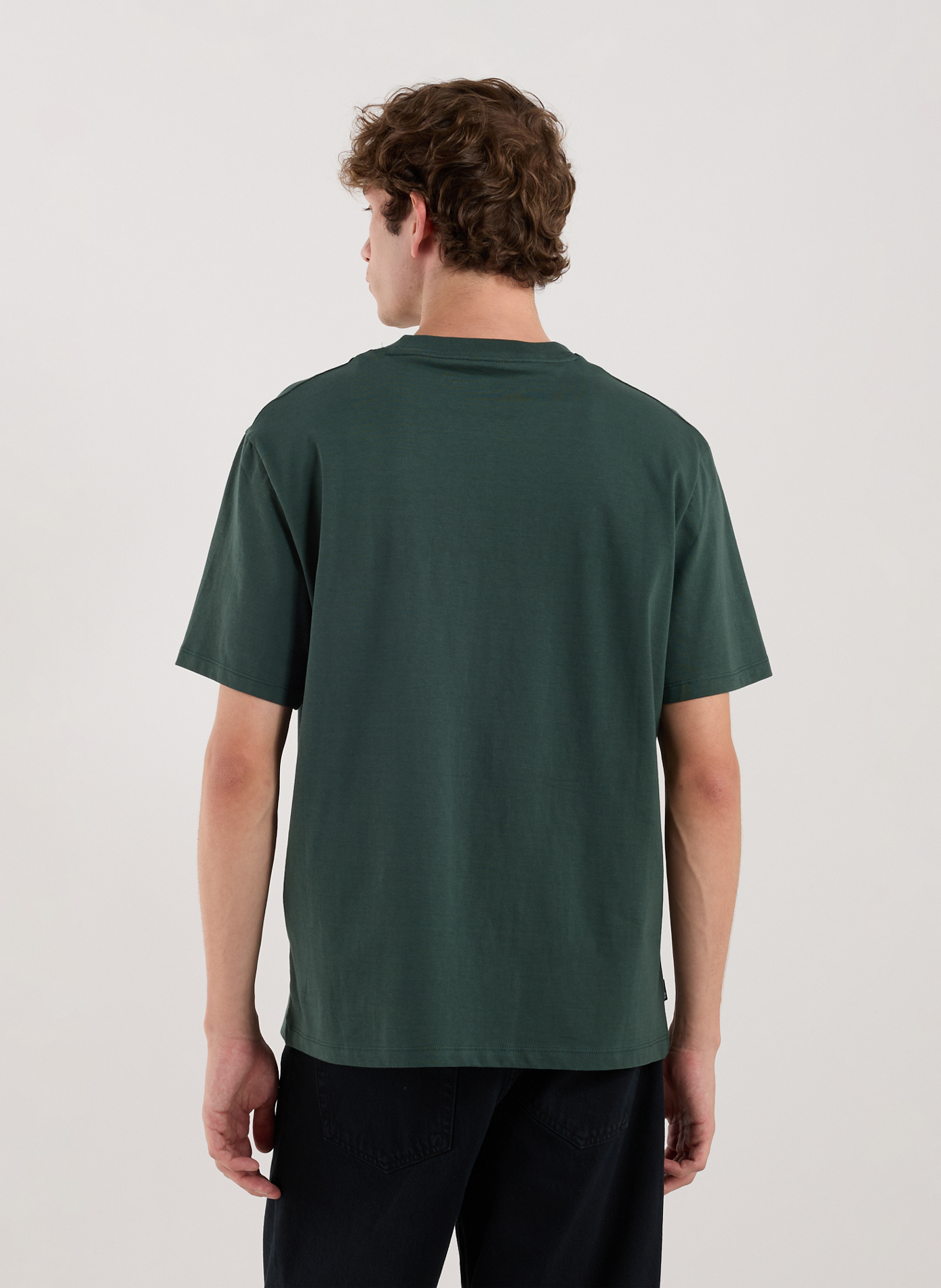 Straight embroidered cotton t-shirt TIMBERLAND Green