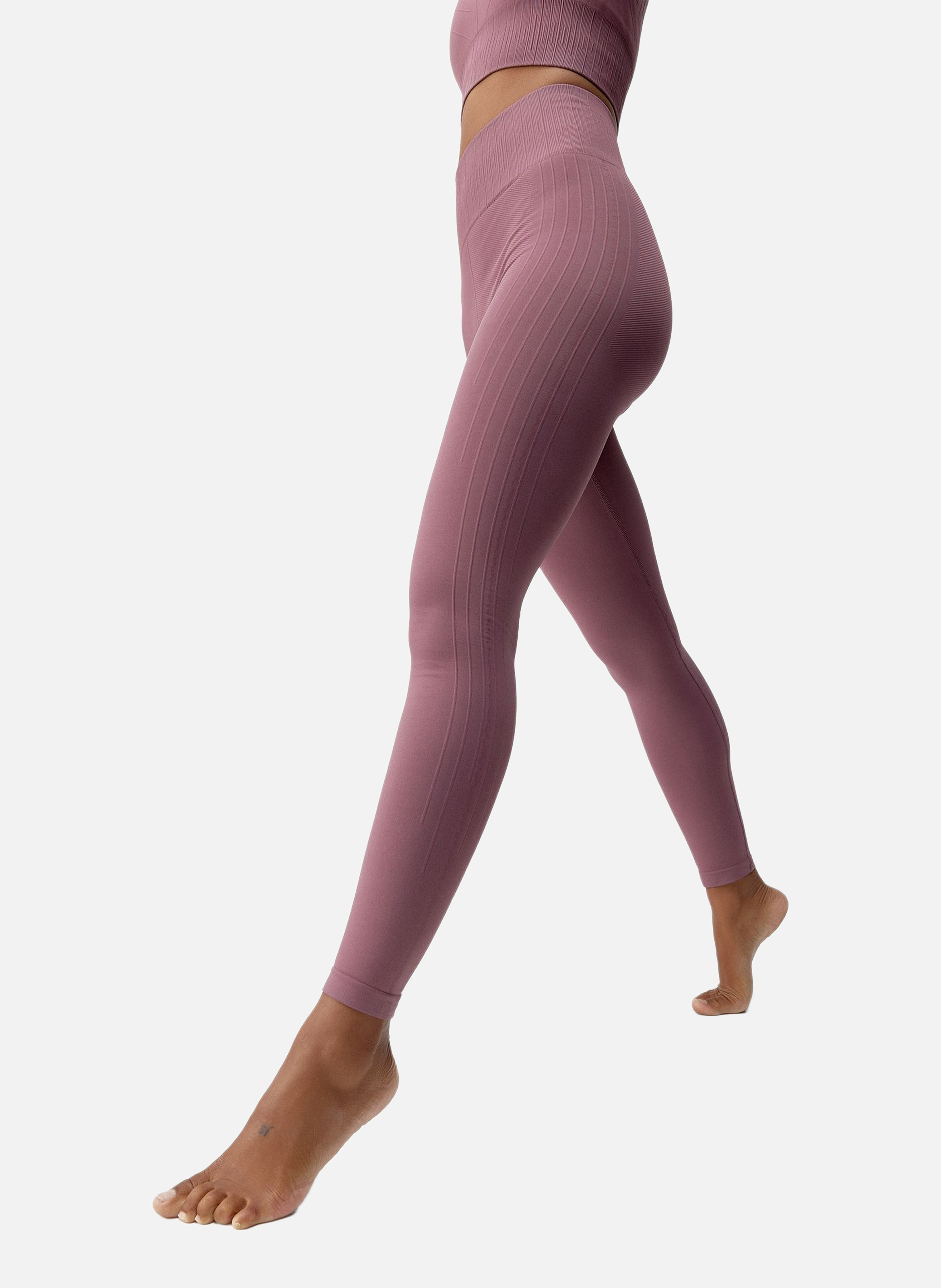 Legging de sport long seamless nawal BORN LIVING YOGA Rose