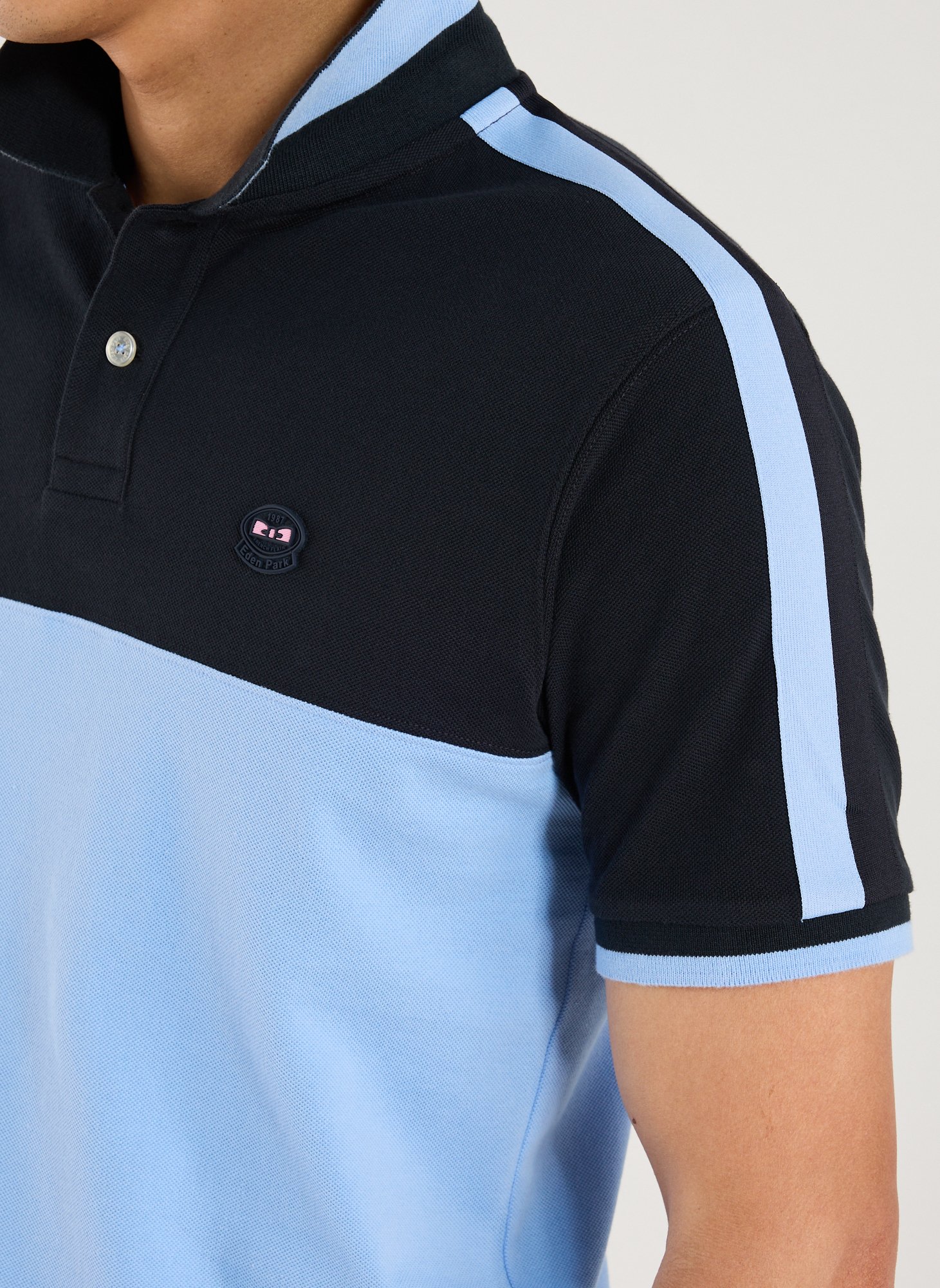 Two-tone cotton Polo Shirt EDEN PARK Multicolour