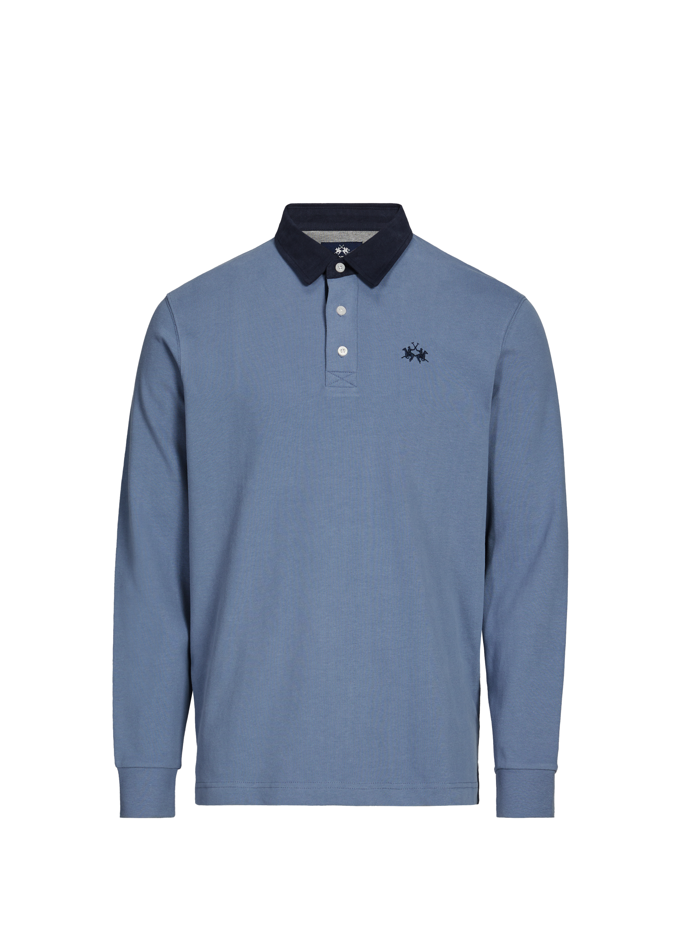 Polo à manches longues en coton LA MARTINA Bleu