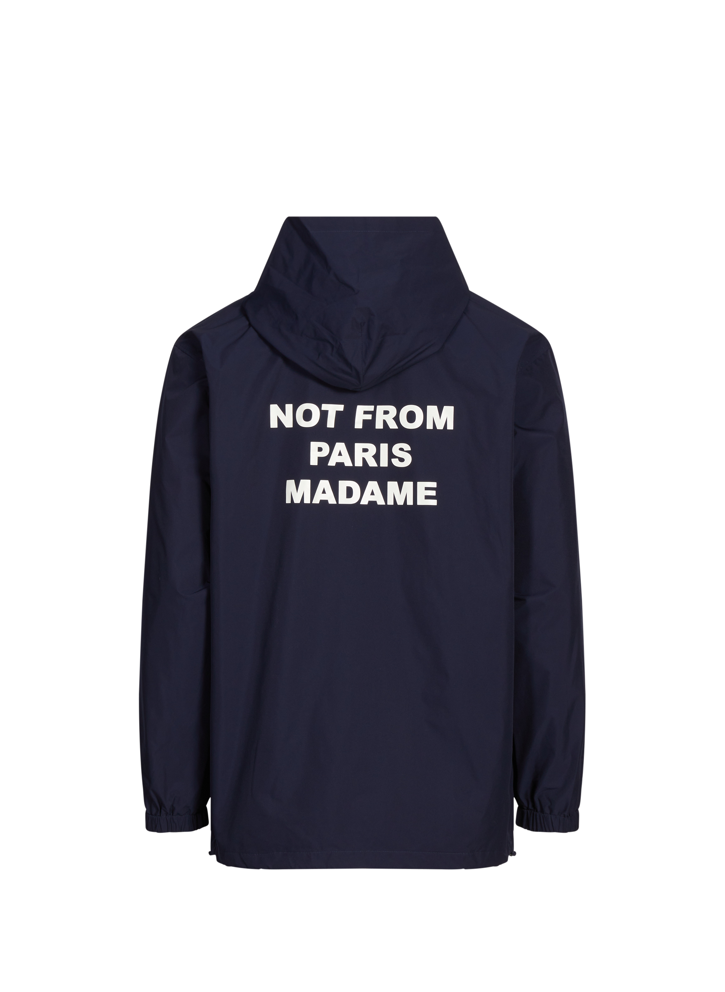 Printed oversized hoodie coat DROLE DE MONSIEUR Blue