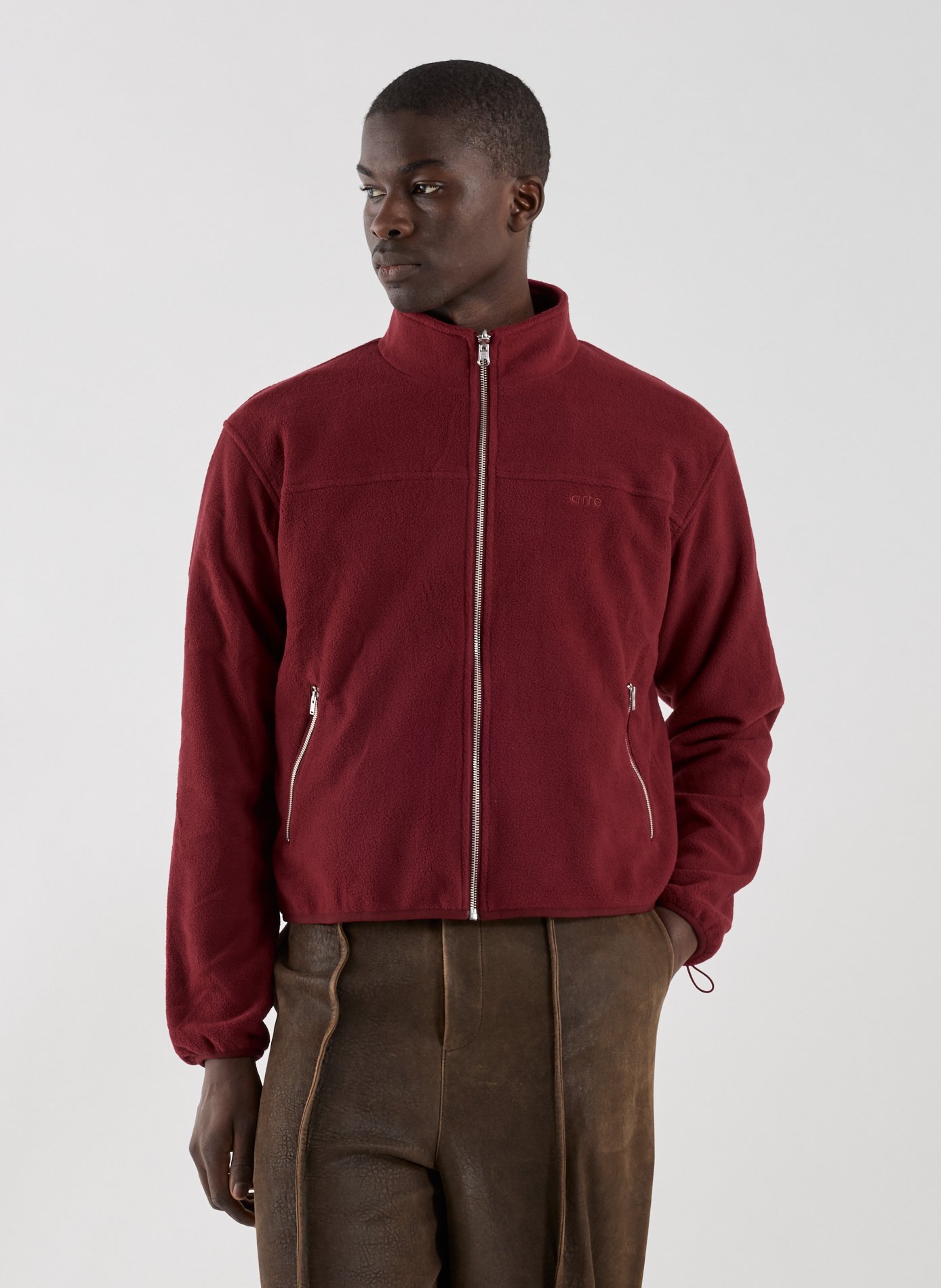 Oversized ribbed velvet jacket in a cotton blend ARTE ANTWERP Red