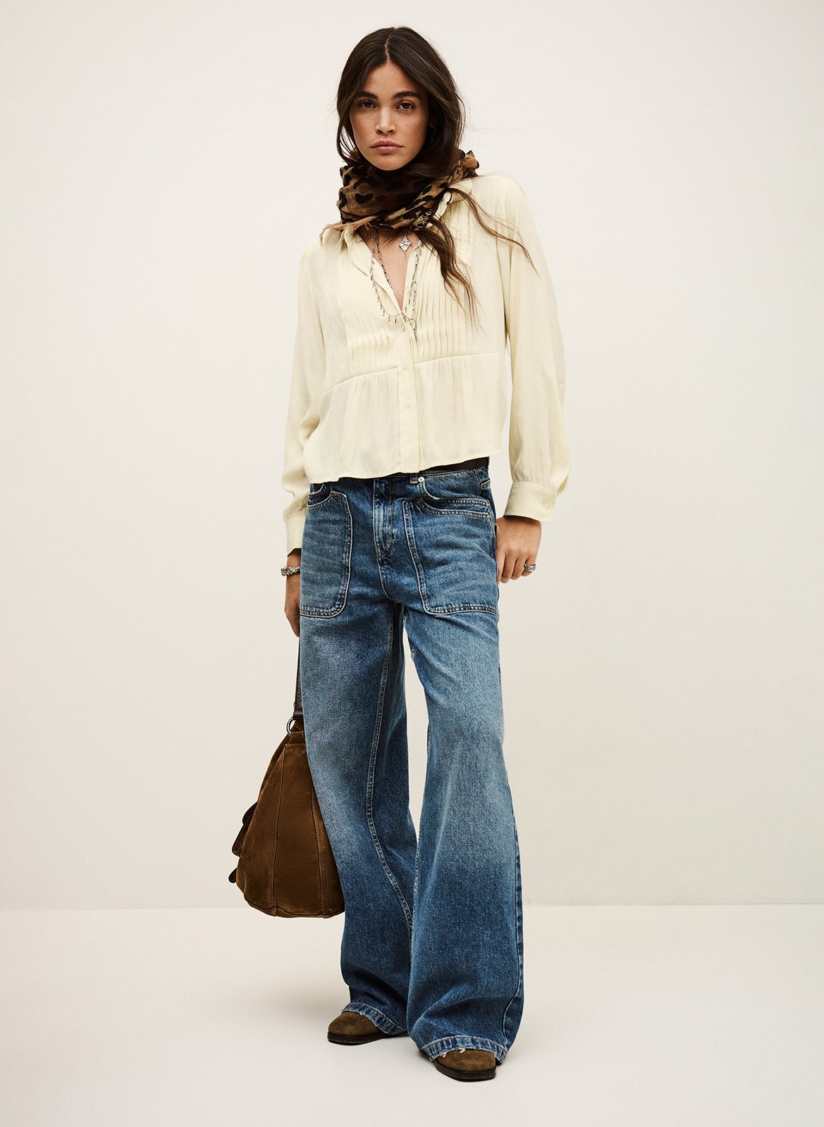 Chemise col classique riata BA&SH Beige