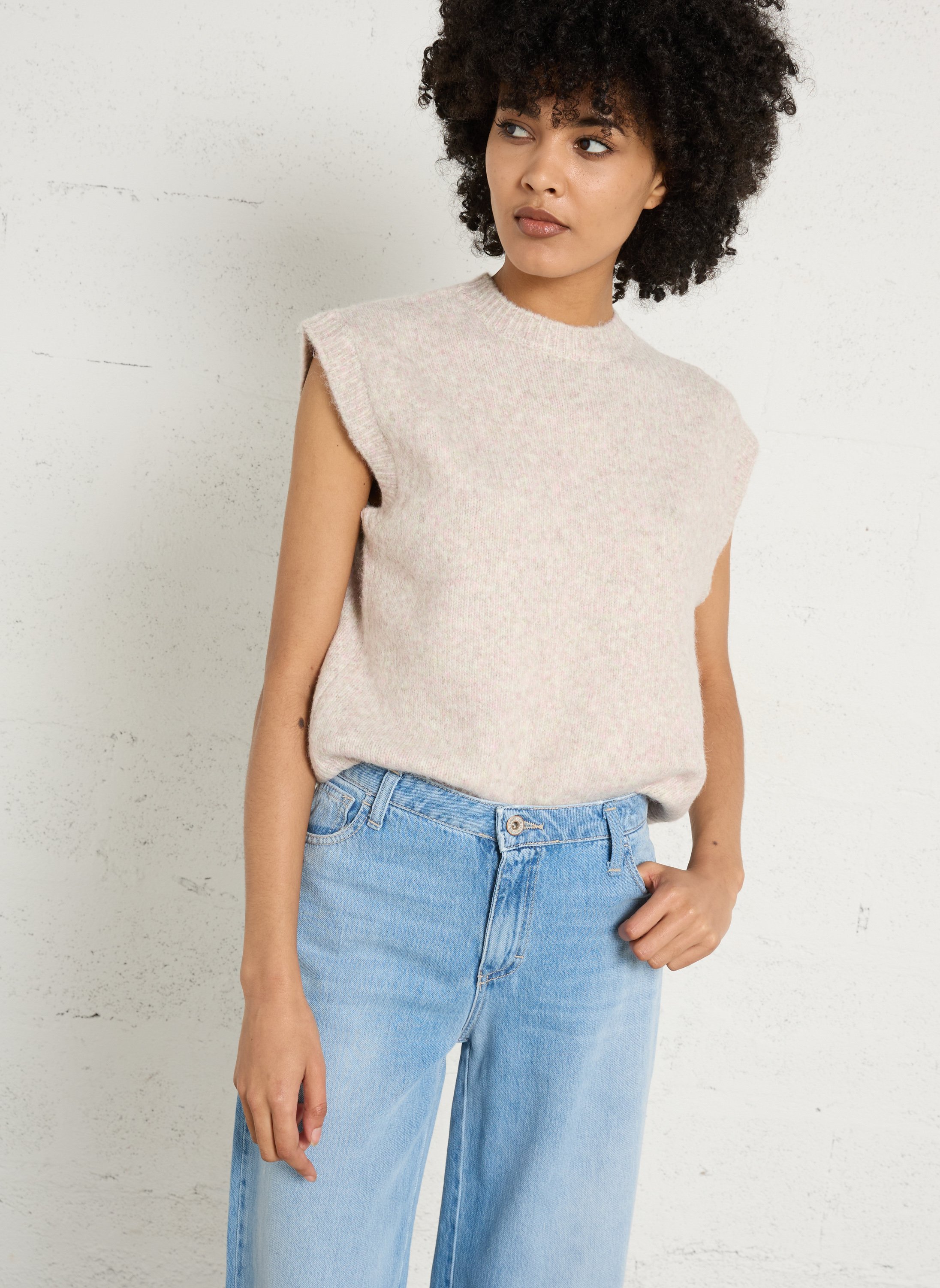 Pull ample sans manches en maille mélangée pawel MAISON 123 Violet