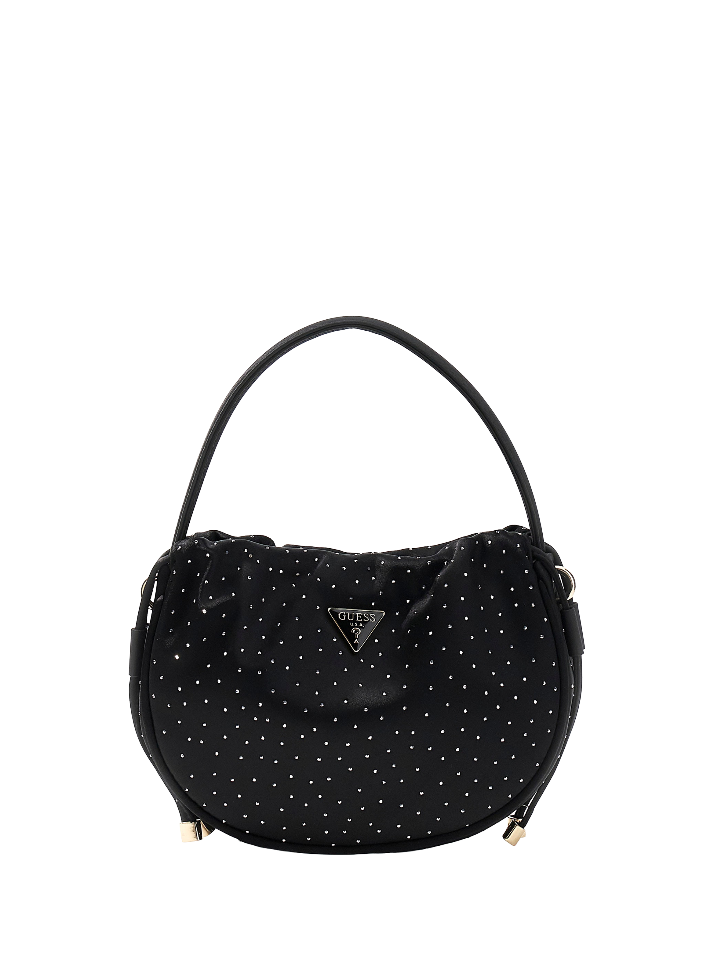 Mini handbag Elsie with rhinestones GUESS Black