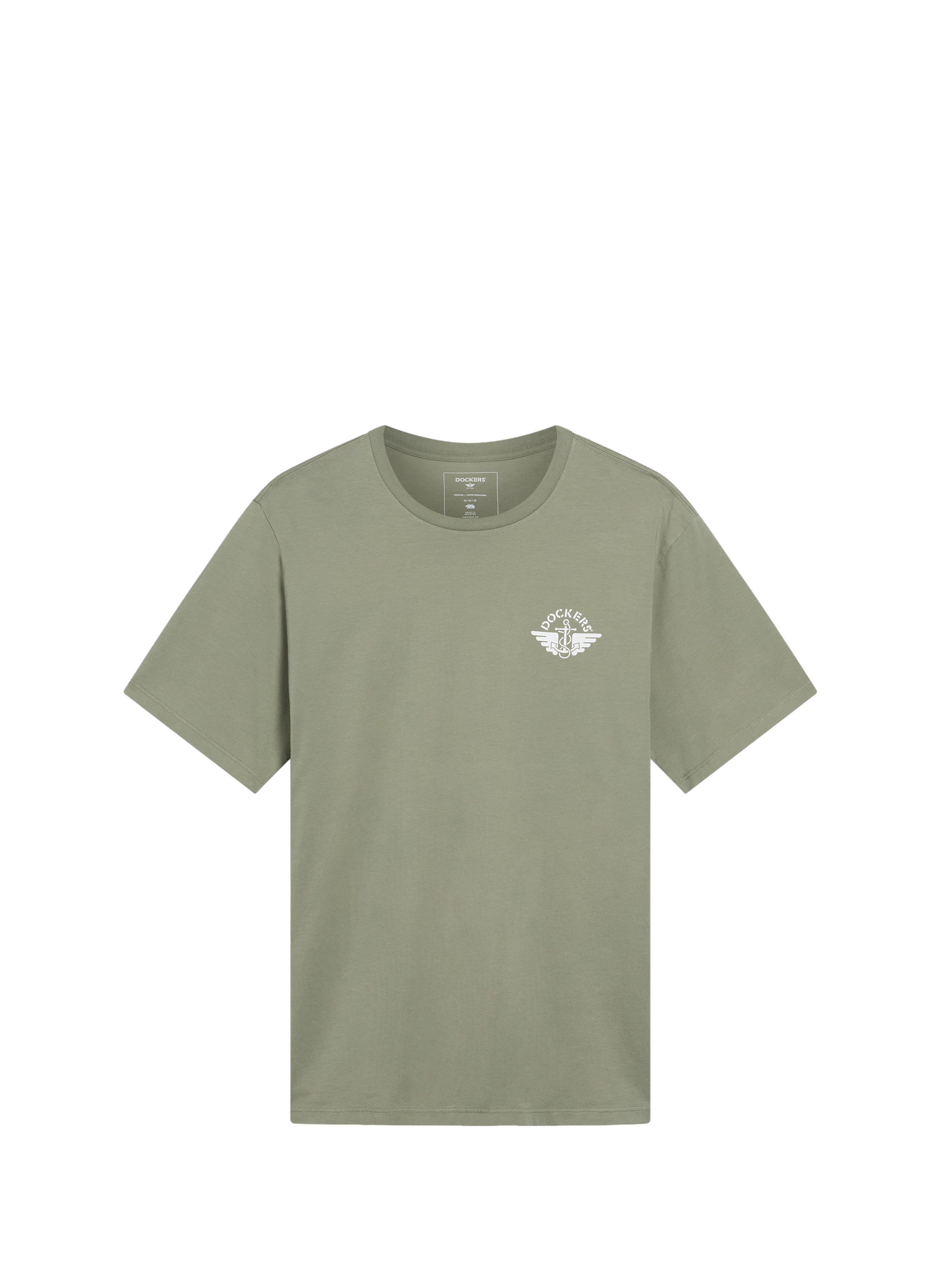 Straight logo cotton t-shirt DOCKERS Green