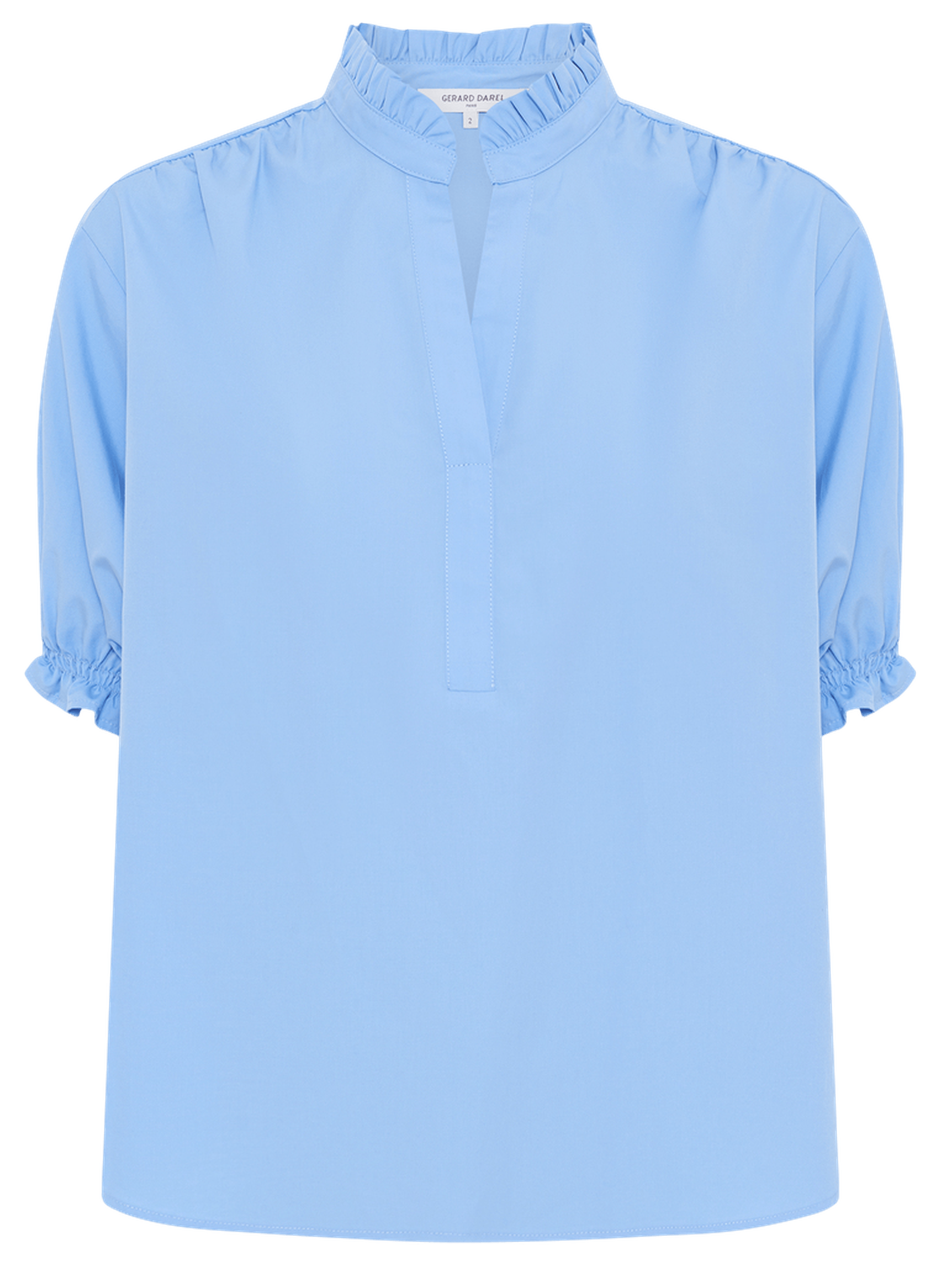 Blouse à volants en coton - chayma GERARD DAREL Bleu