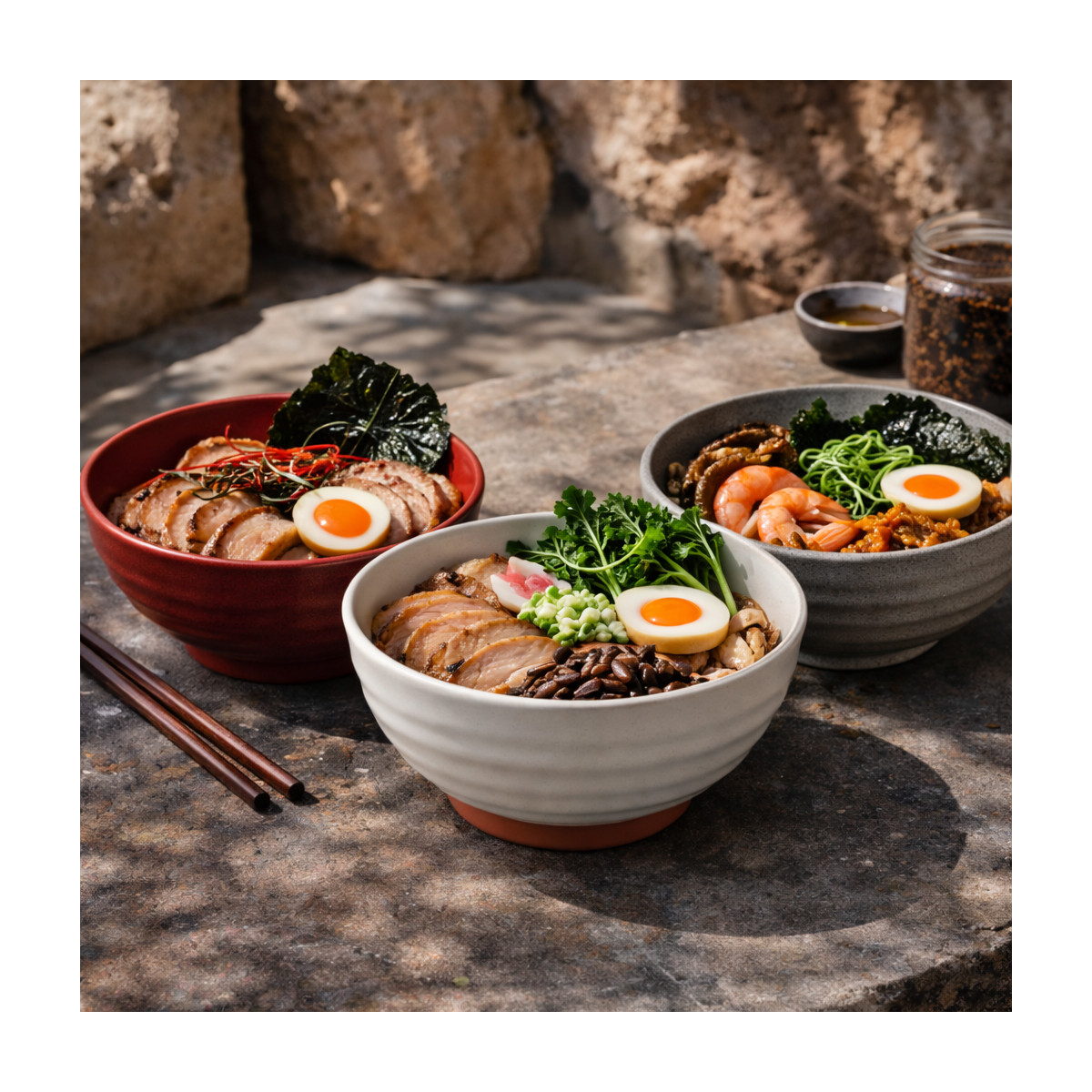 Fuji - bol à ramen (lot de 4) MEDARD DE NOBLAT Beige