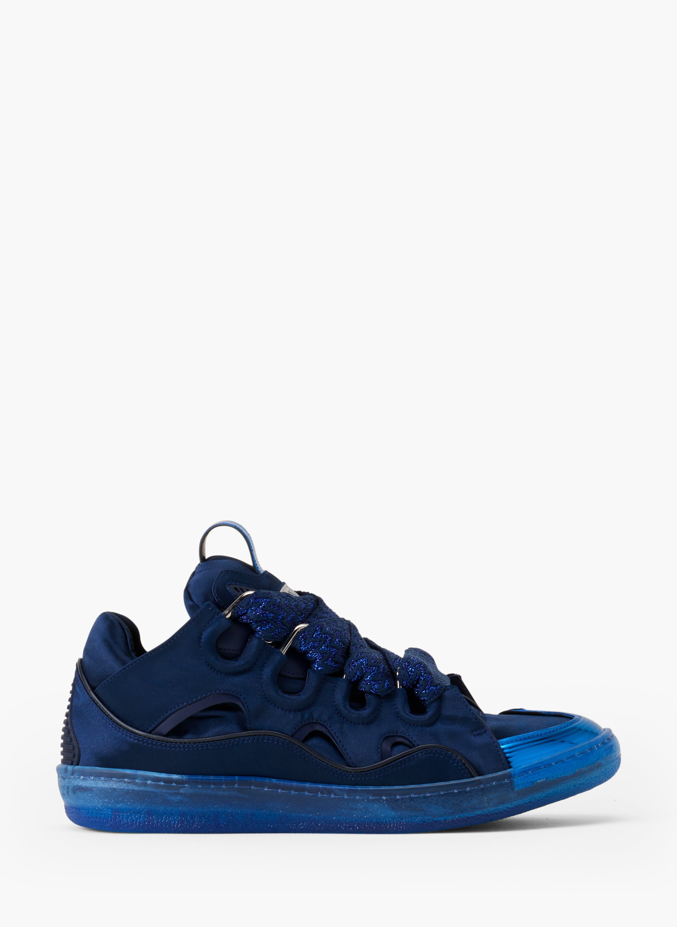 Sneakers curb en satin LANVIN Bleu