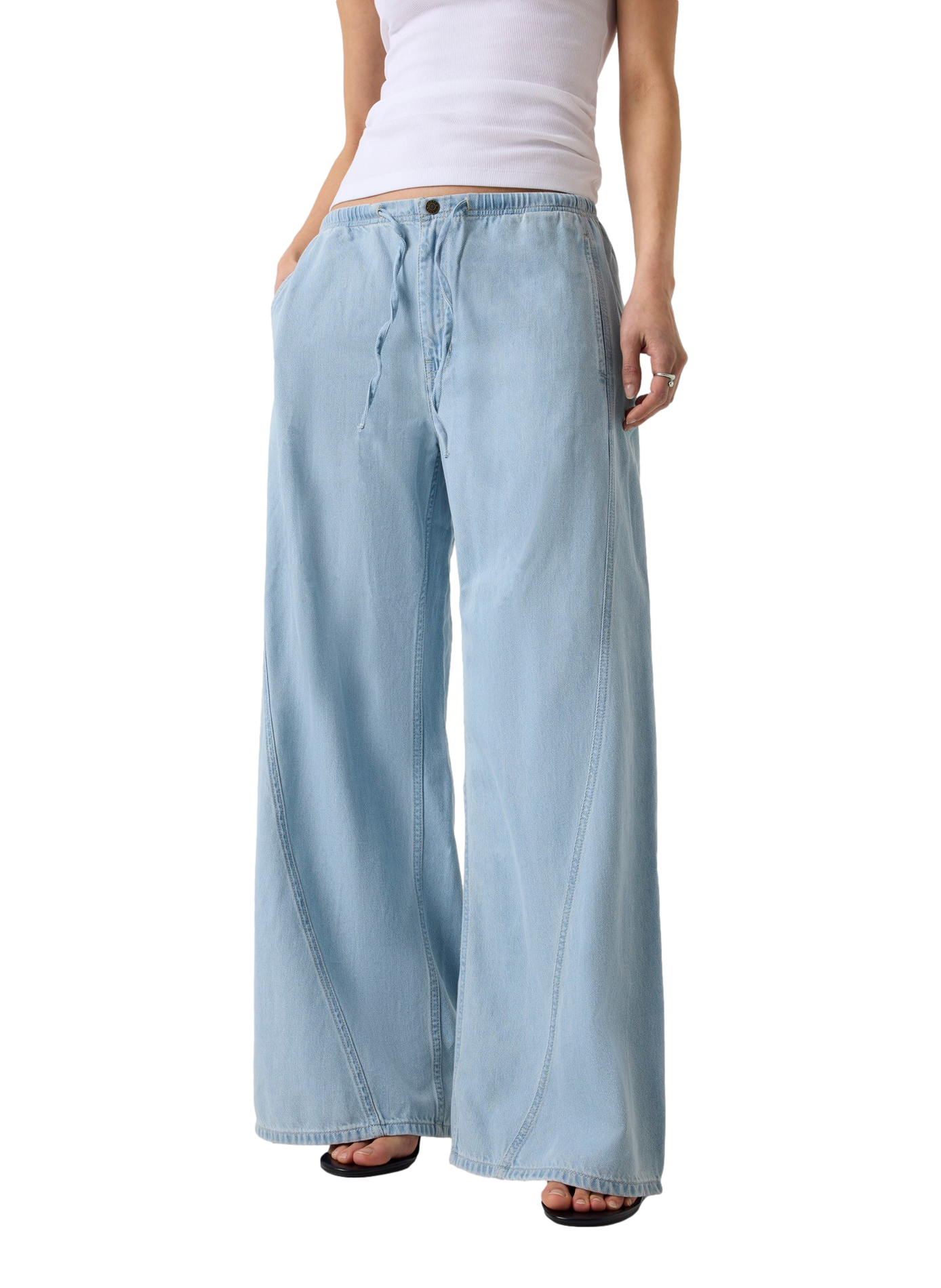 Wide cotton jeans  GUESS Blue