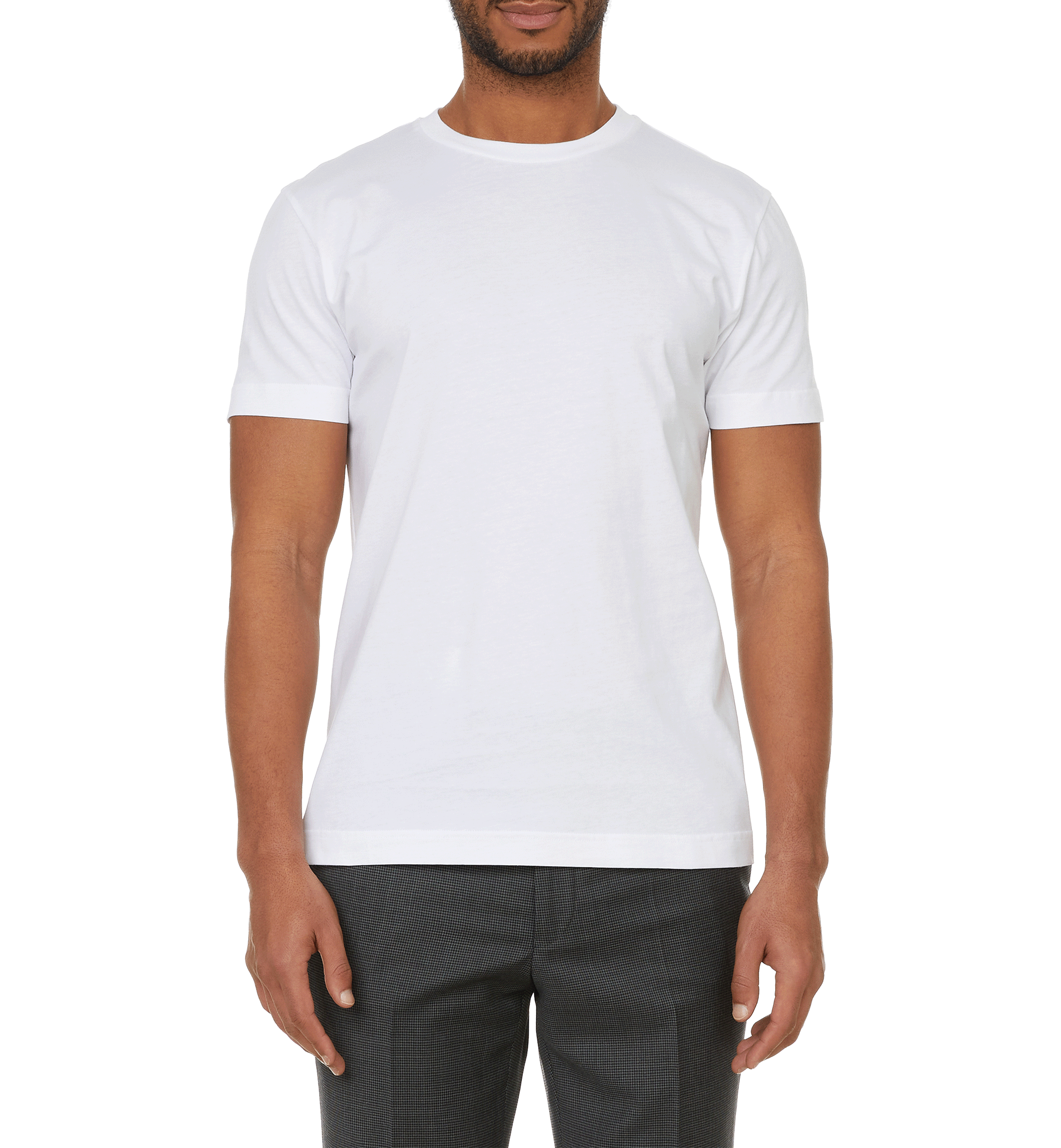 Organic cotton round-neck T-shirt AU PRINTEMPS PARIS White