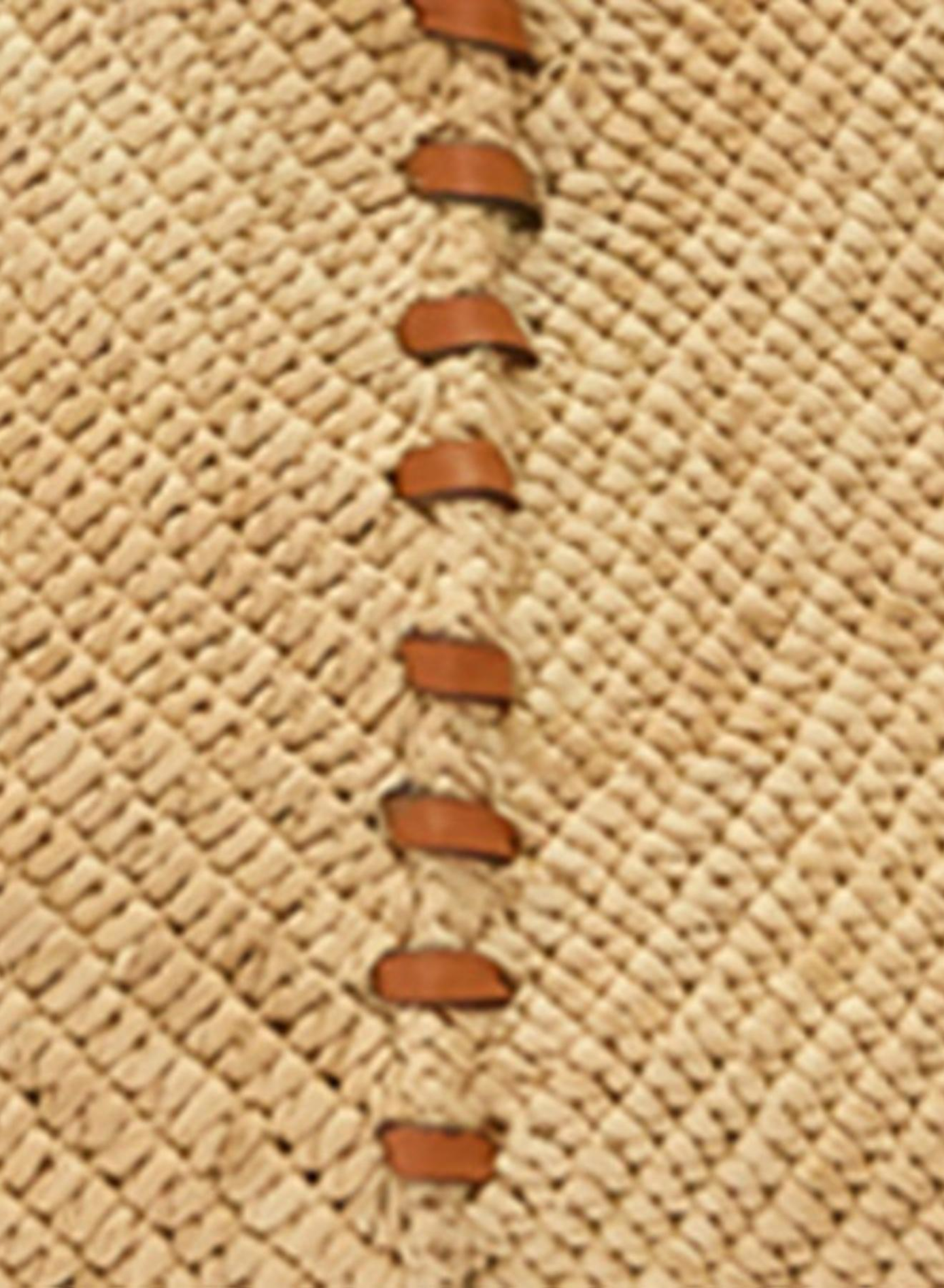 Tampa raffia and leather tote bag ISABEL MARANT Multicolour