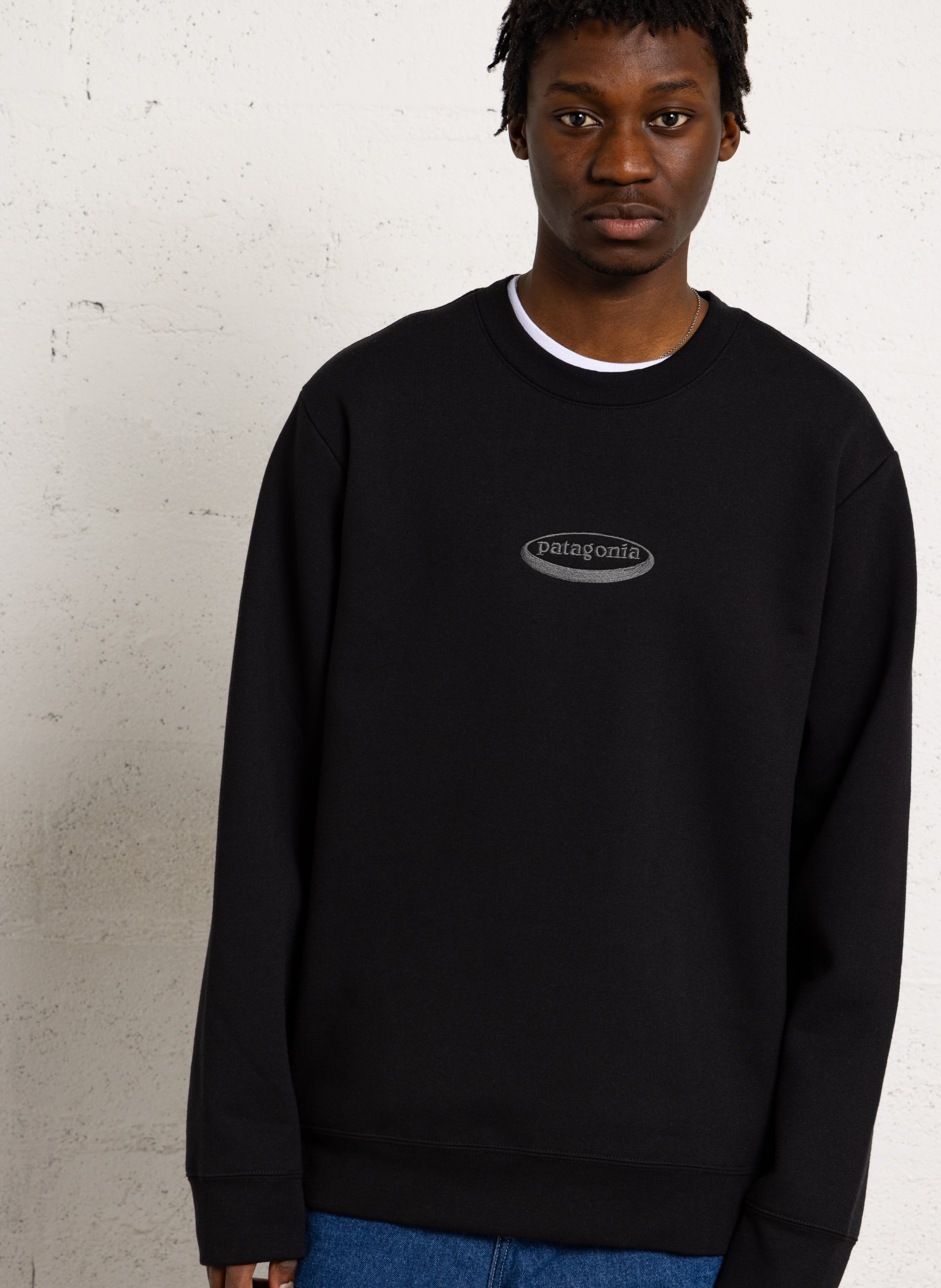 Oversized round neck sweatshirt PATAGONIA Black