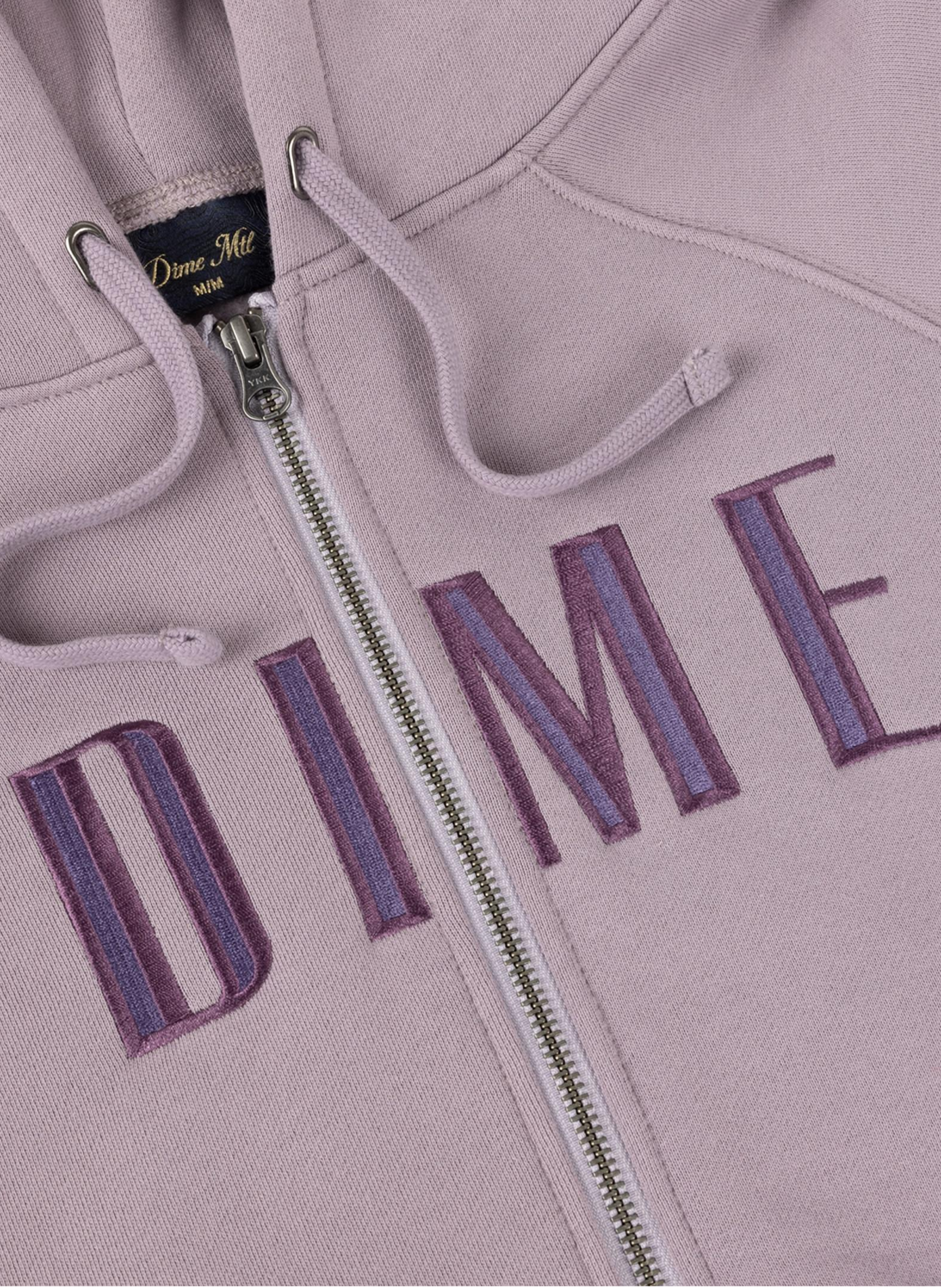 Embroidered cotton blend sweatshirt DIME Purple