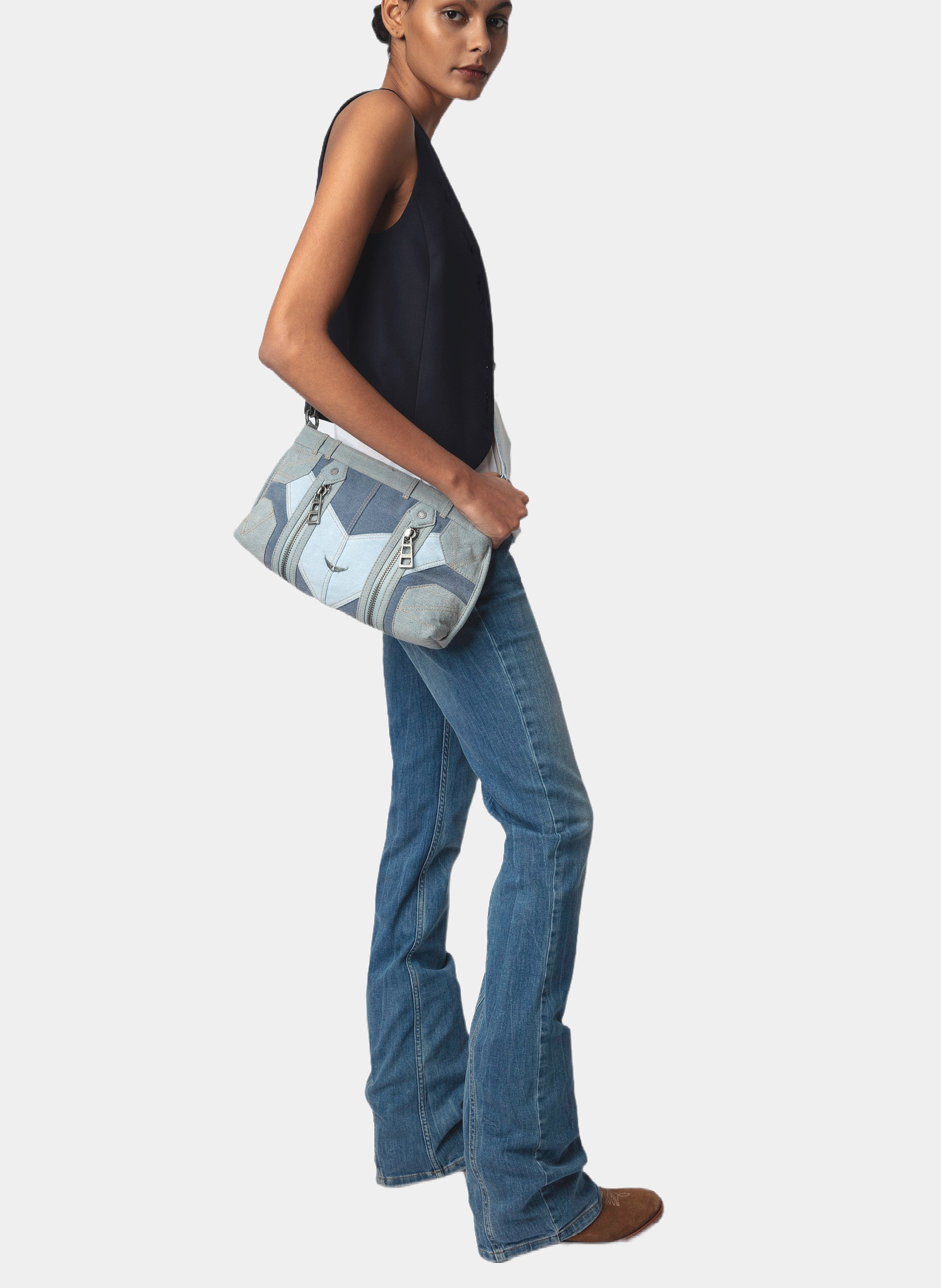 Sac bandoulière en coton sunny moody ZADIG&VOLTAIRE Bleu