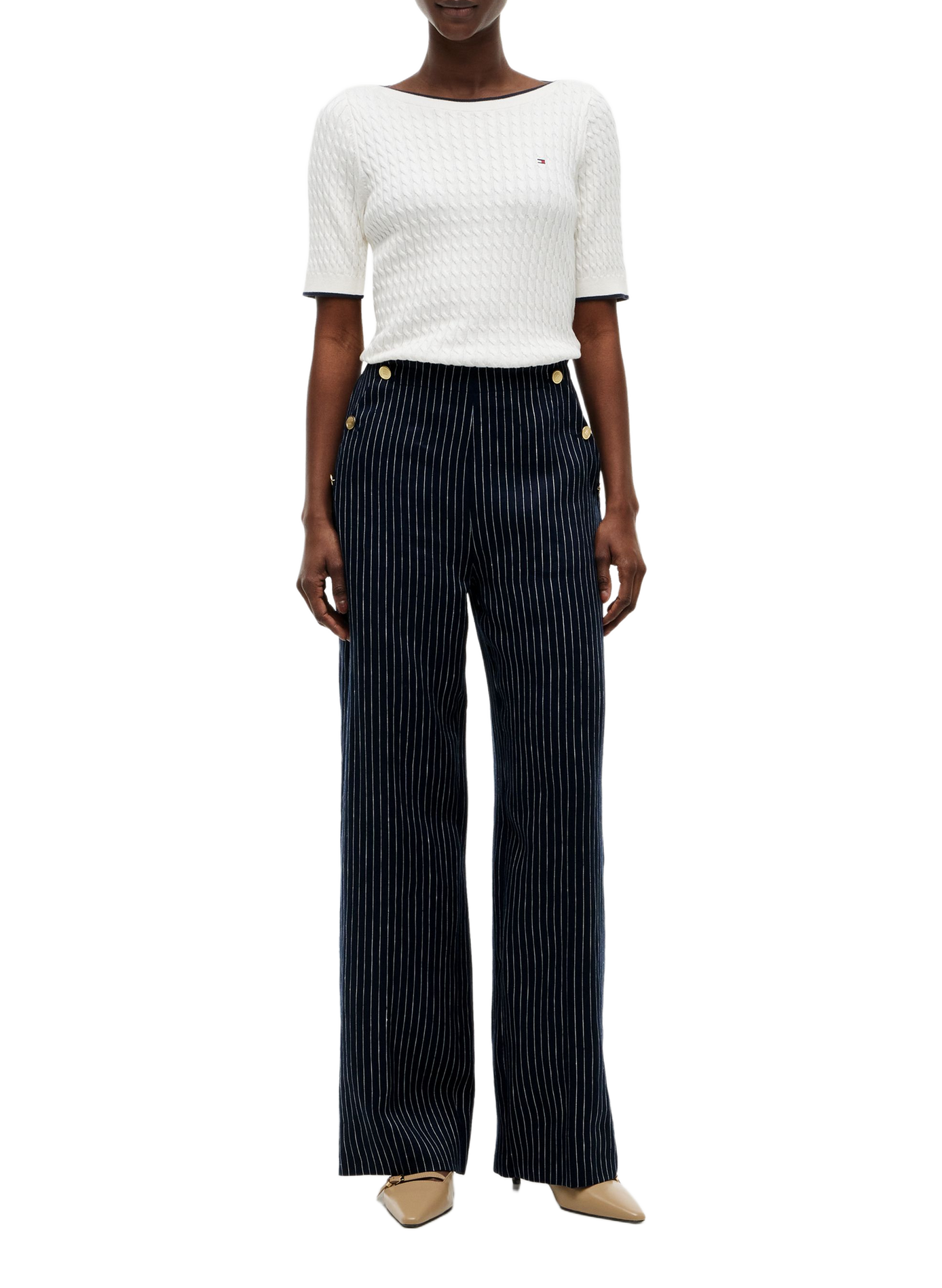 Striped wide-leg trousers TOMMY HILFIGER Multicolour
