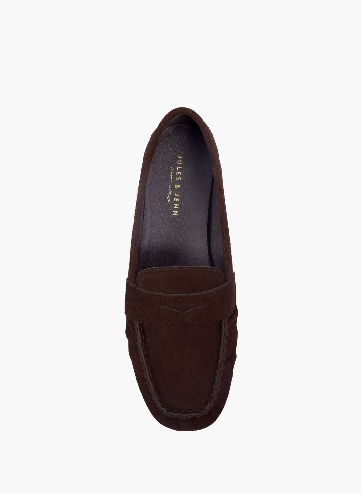 Mocassins plissés thaïs cuir daim JULES & JENN Marron