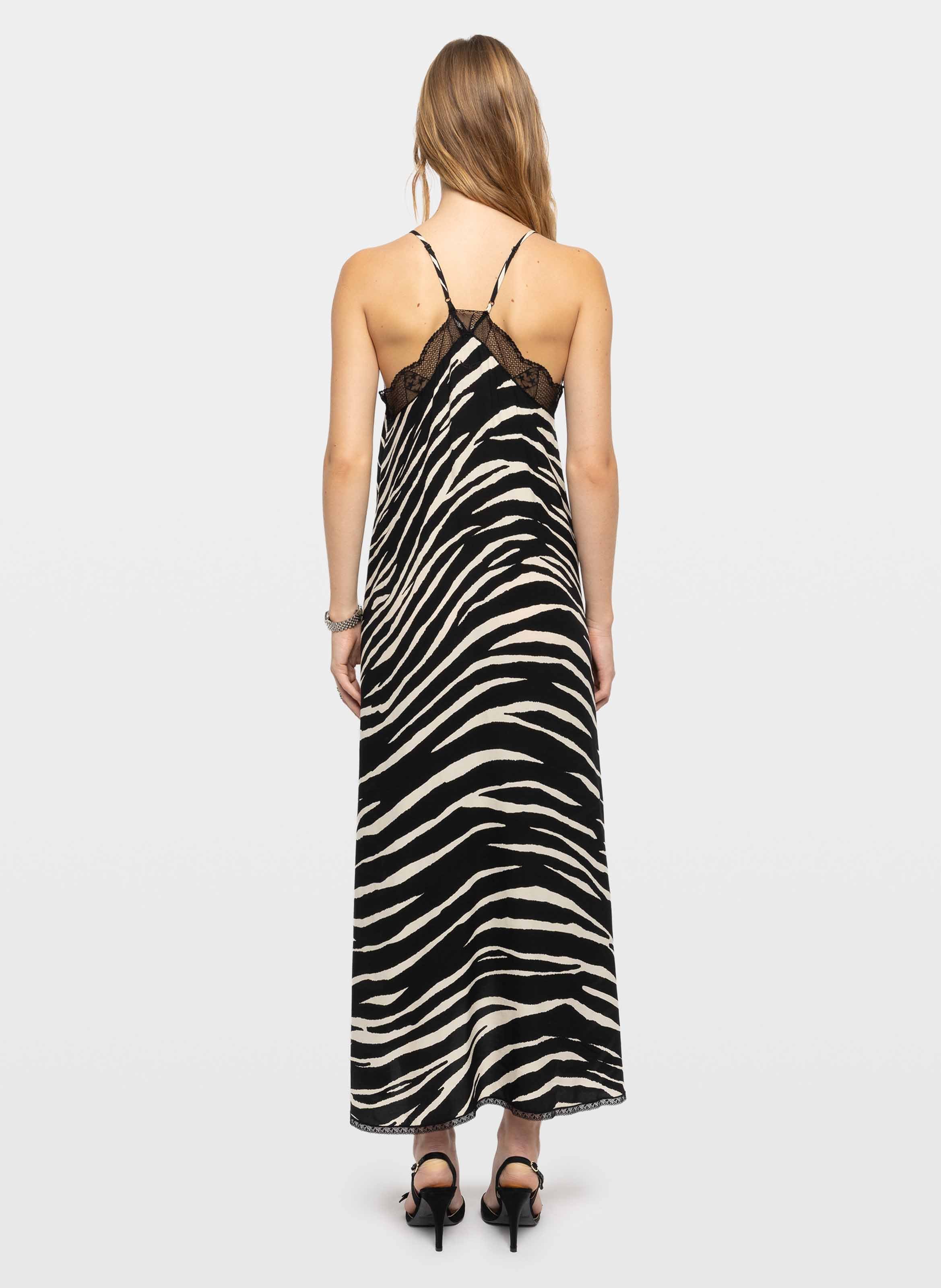Robe longue ample zébrée risty ZADIG&VOLTAIRE Noir