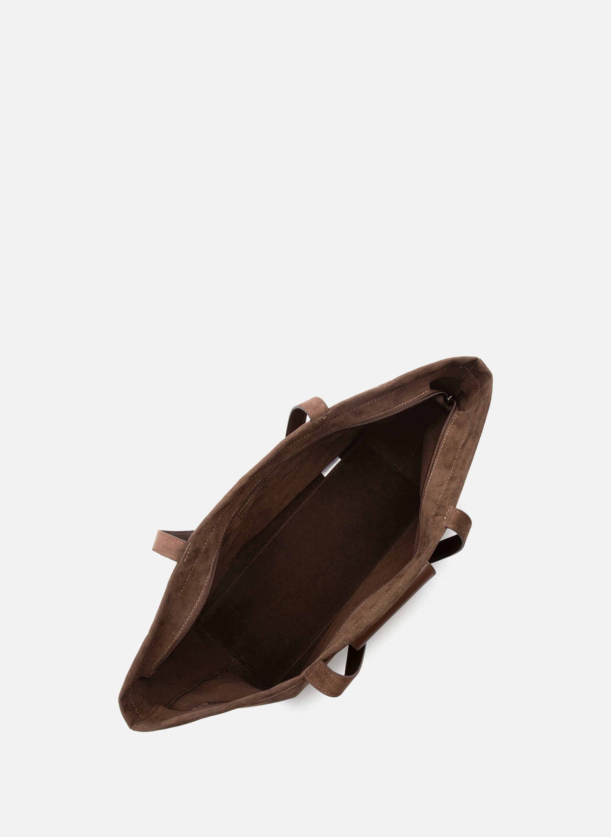Grand sac cabas épaule - suédine kba LANCASTER Marron