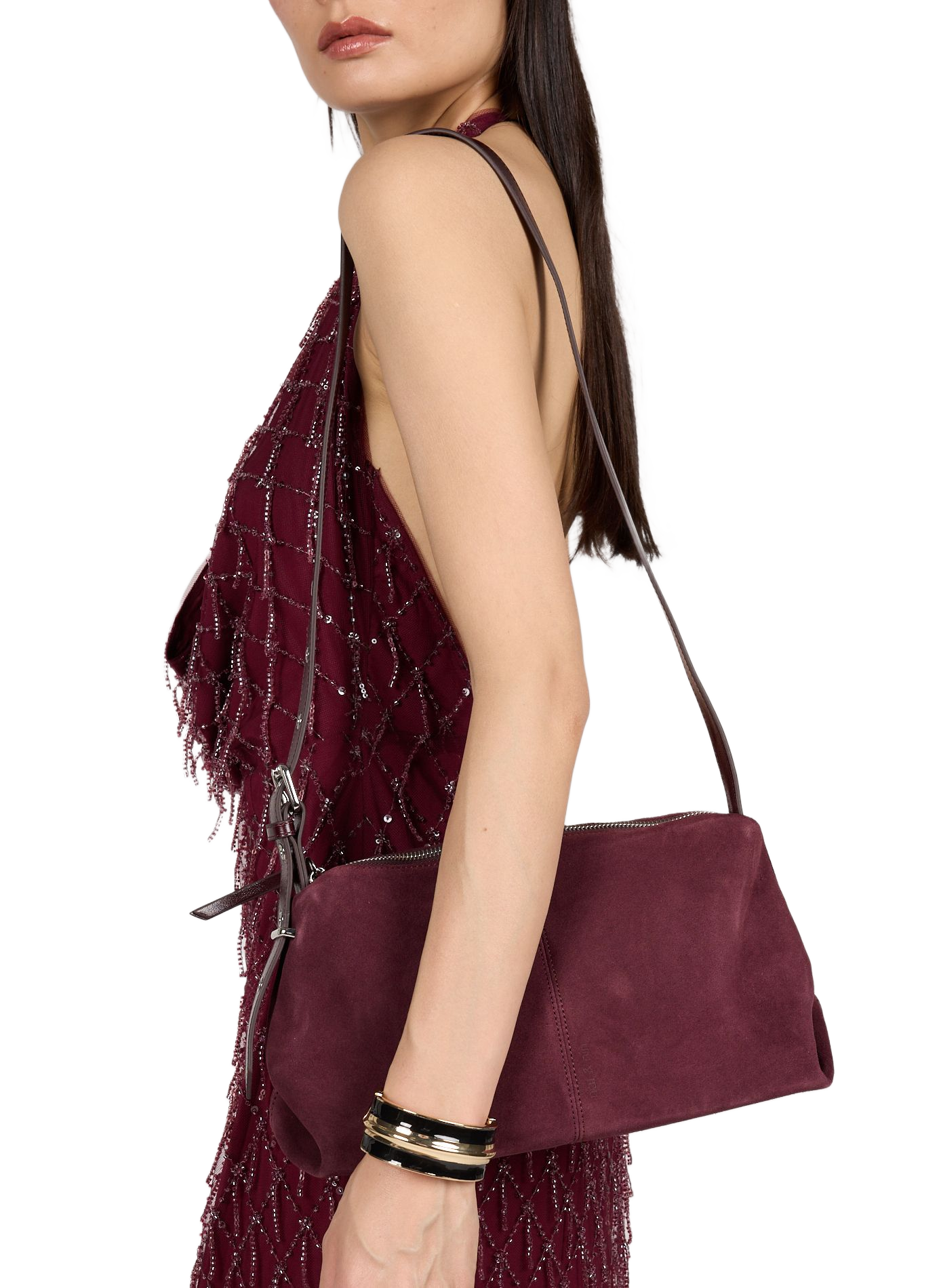Sac bandoulière en cuir NAT & NIN Violet