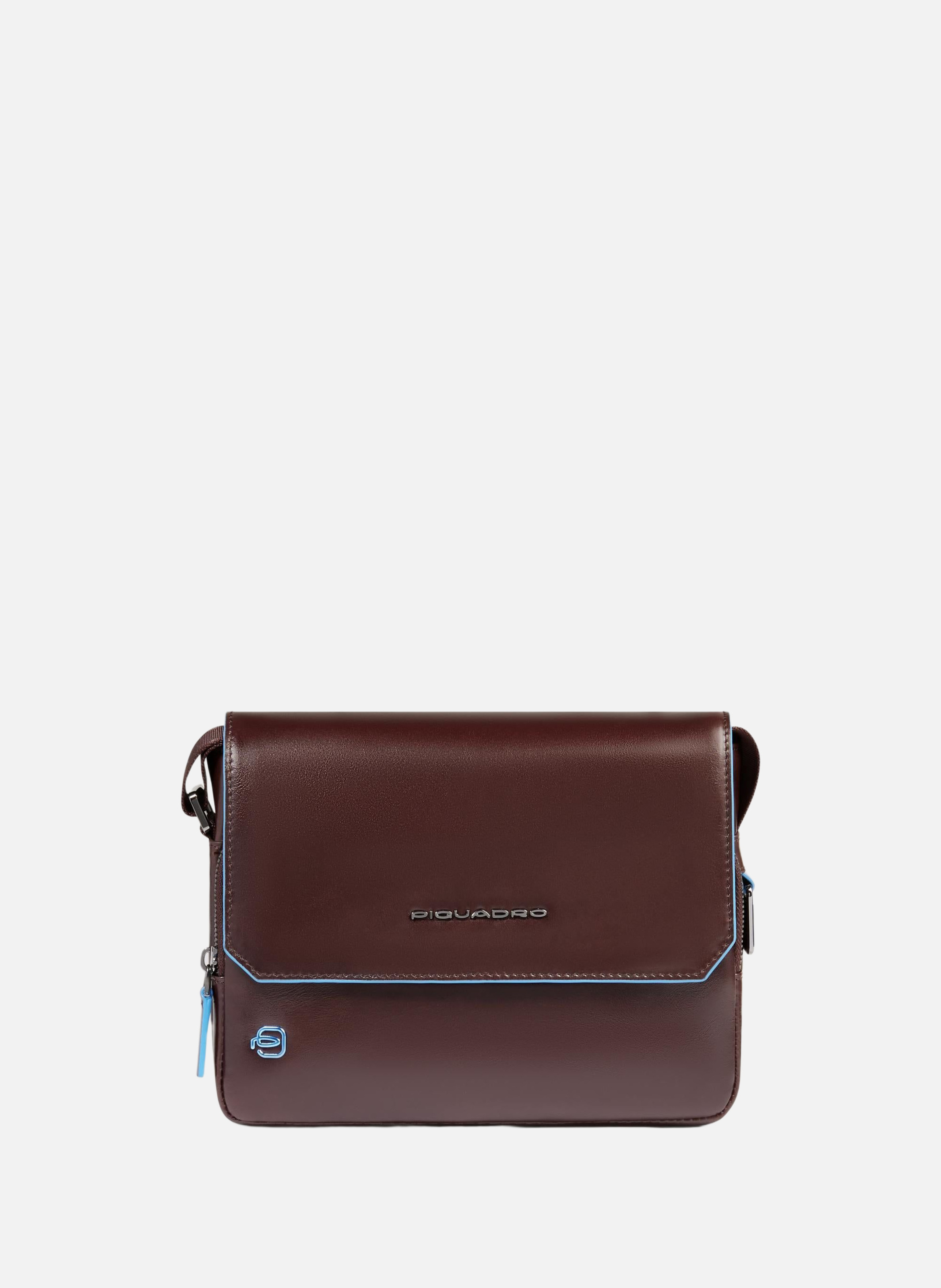 Personalizable men's crossbody bag PIQUADRO Brown
