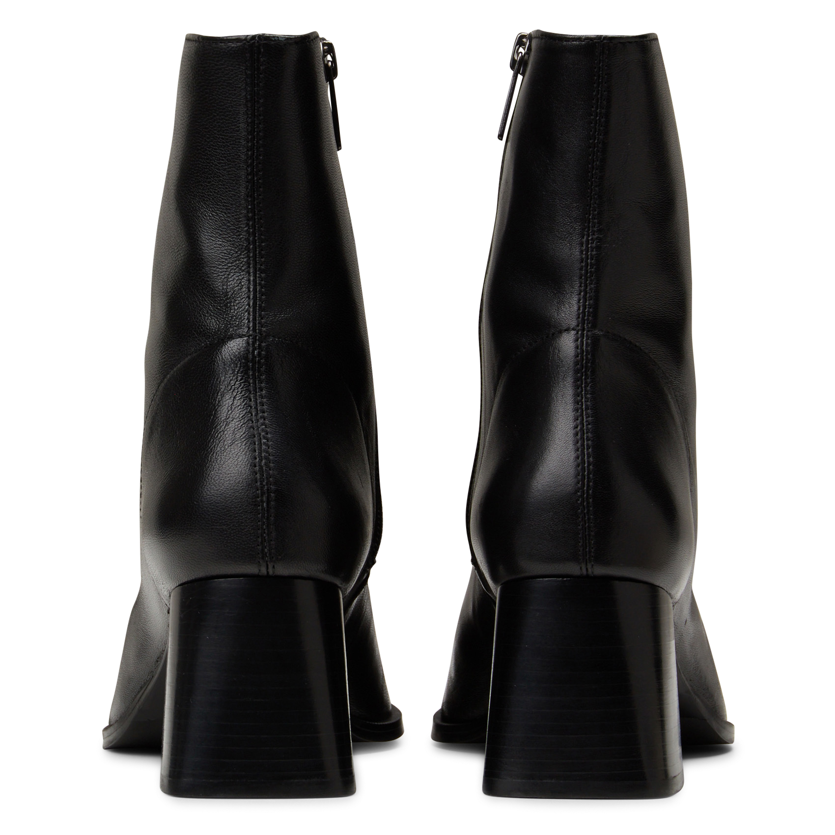 Bottines bout carré en cuir marlie | Noir BOBBIES Femme