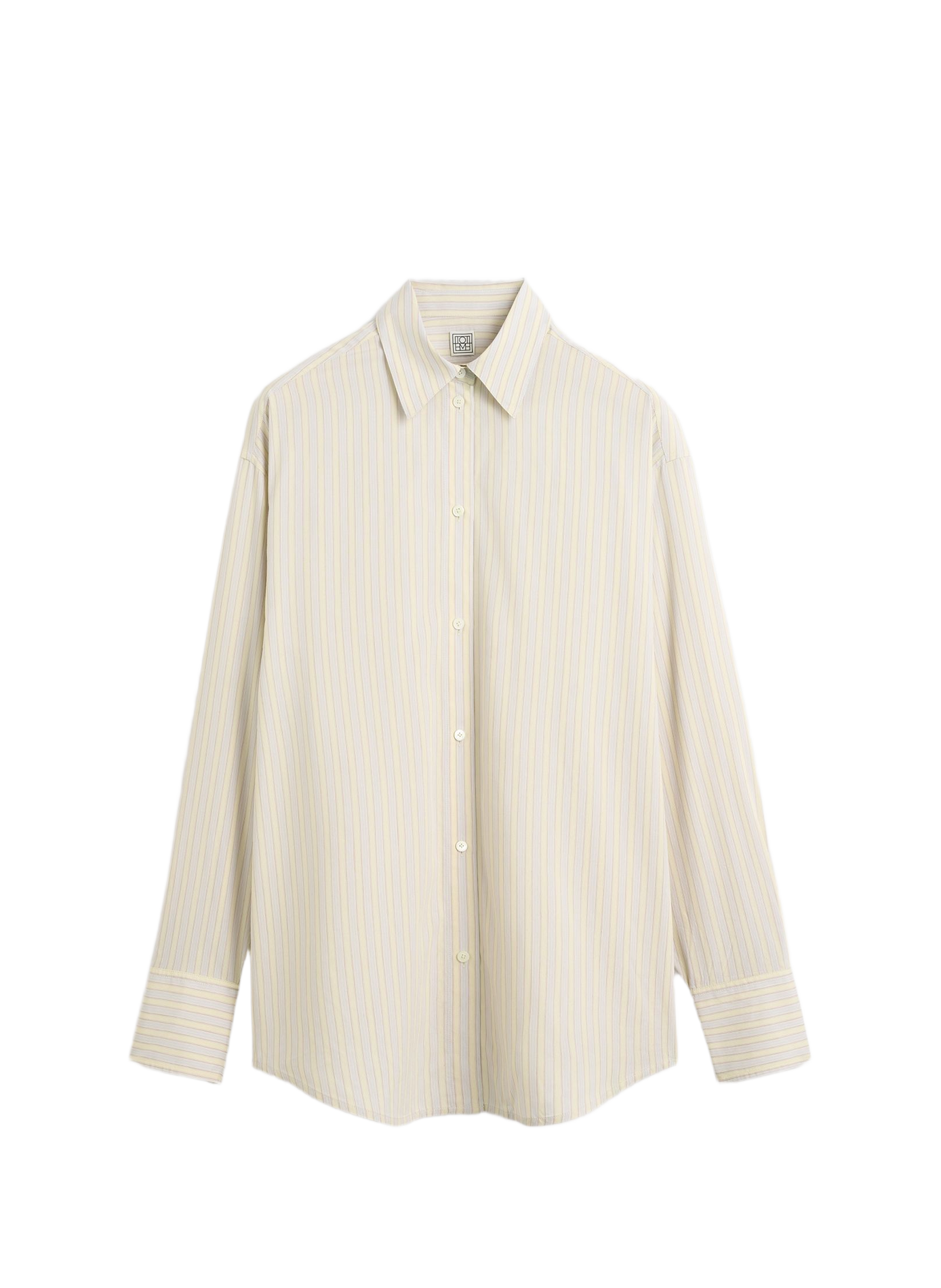 Oversize gestreiftes Hemd TOTEME Beige