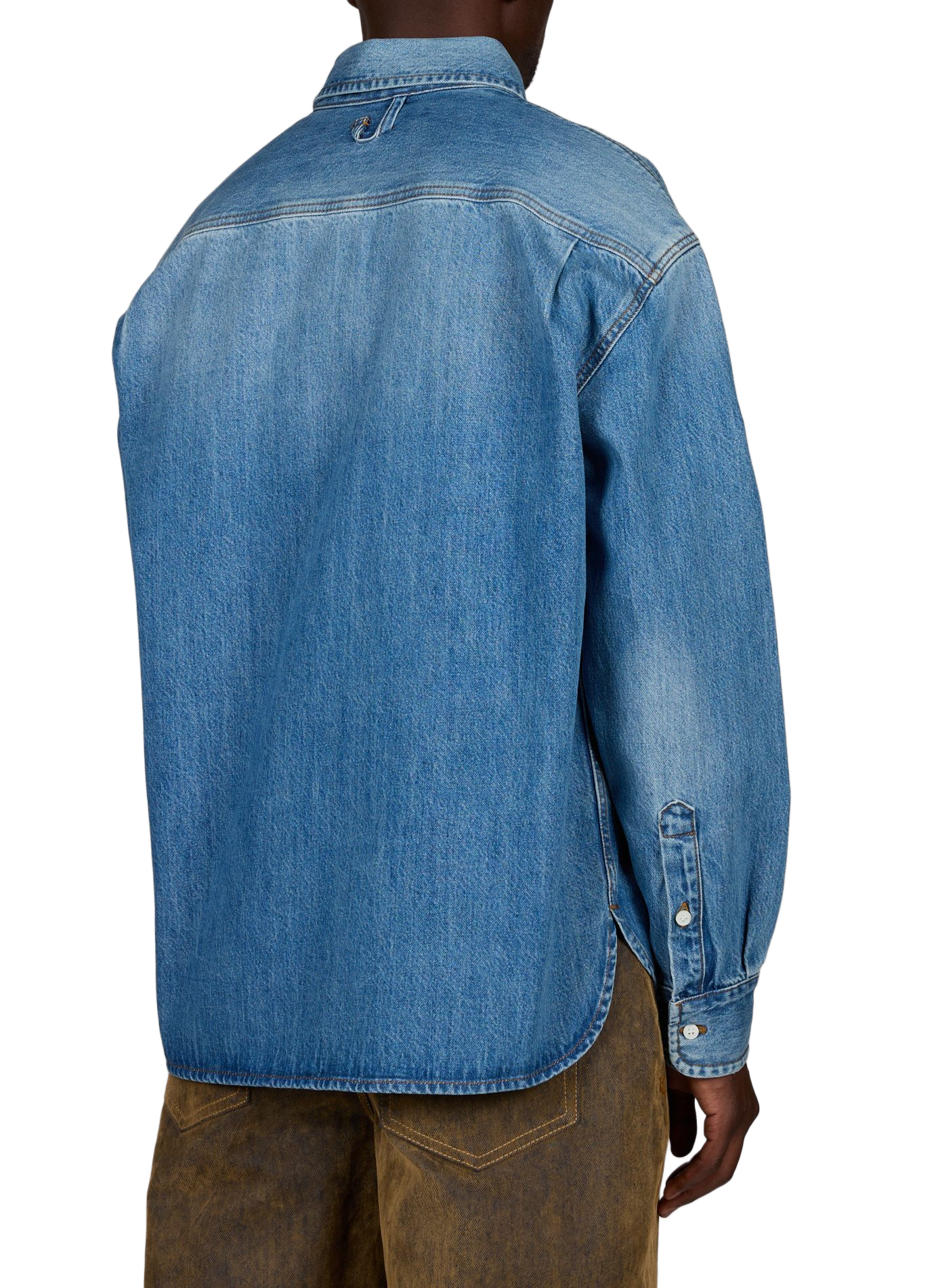 Ruime denim blouse van katoen. JACQUEMUS Blauw