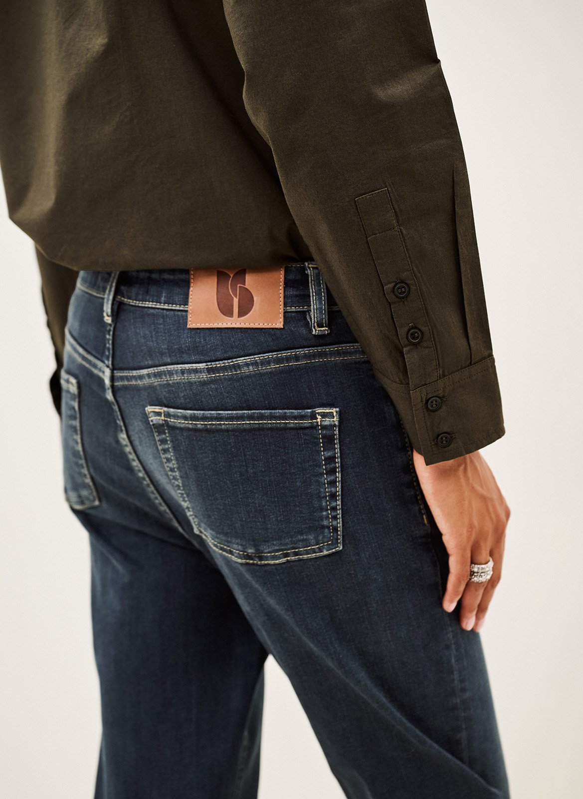 Jean patte d'eph en coton mélangé aommie BA&SH Bleu