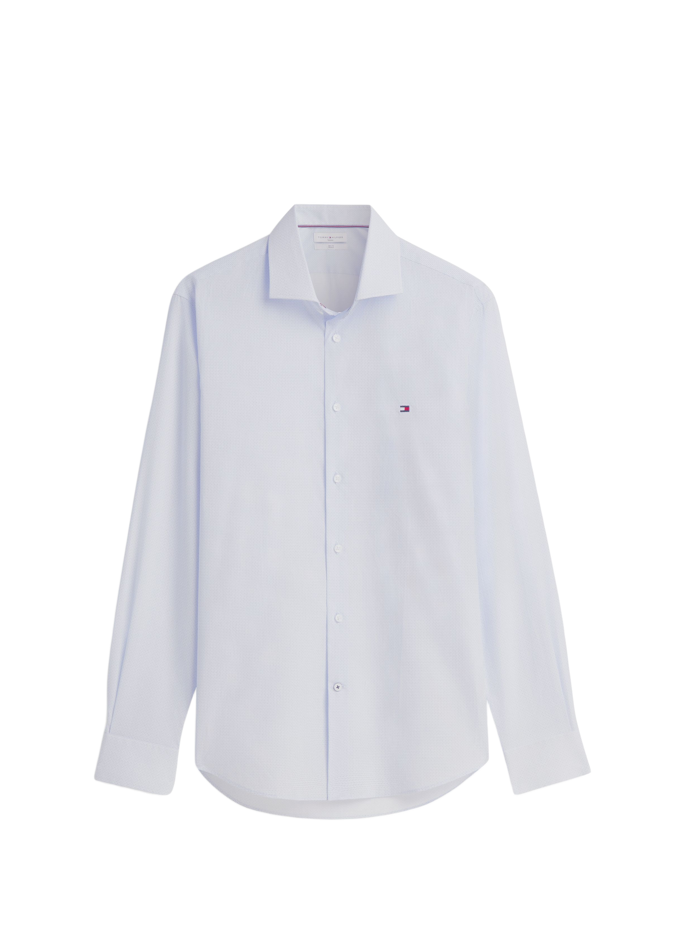 Gerade geschnittenes Hemd aus Baumwolle mit Muster TOMMY HILFIGER Blau