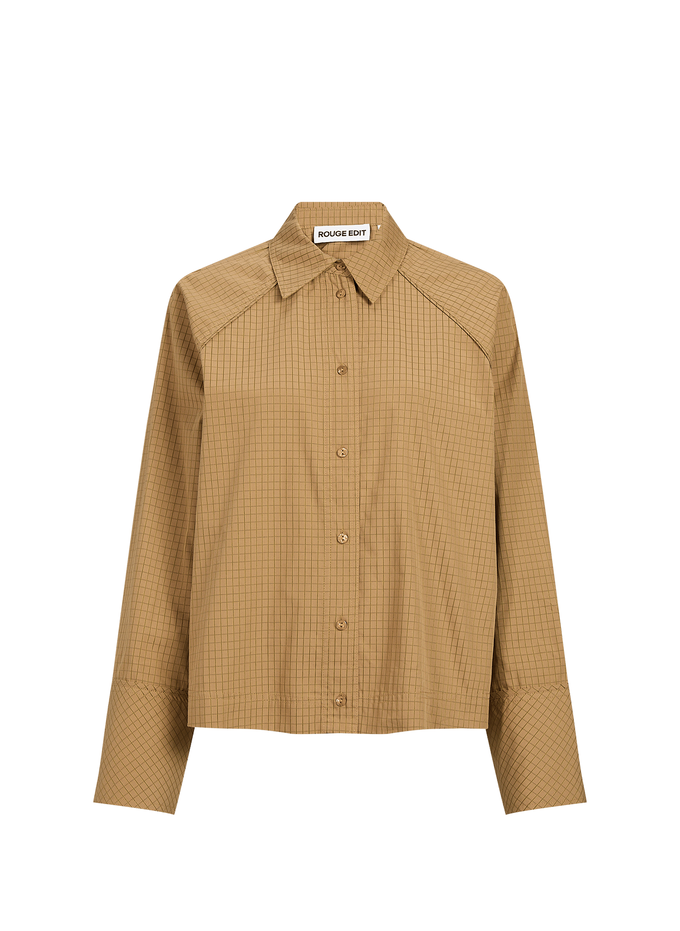 Loose-fitting ROUJULIA cotton shirt ROUGE EDIT Brown