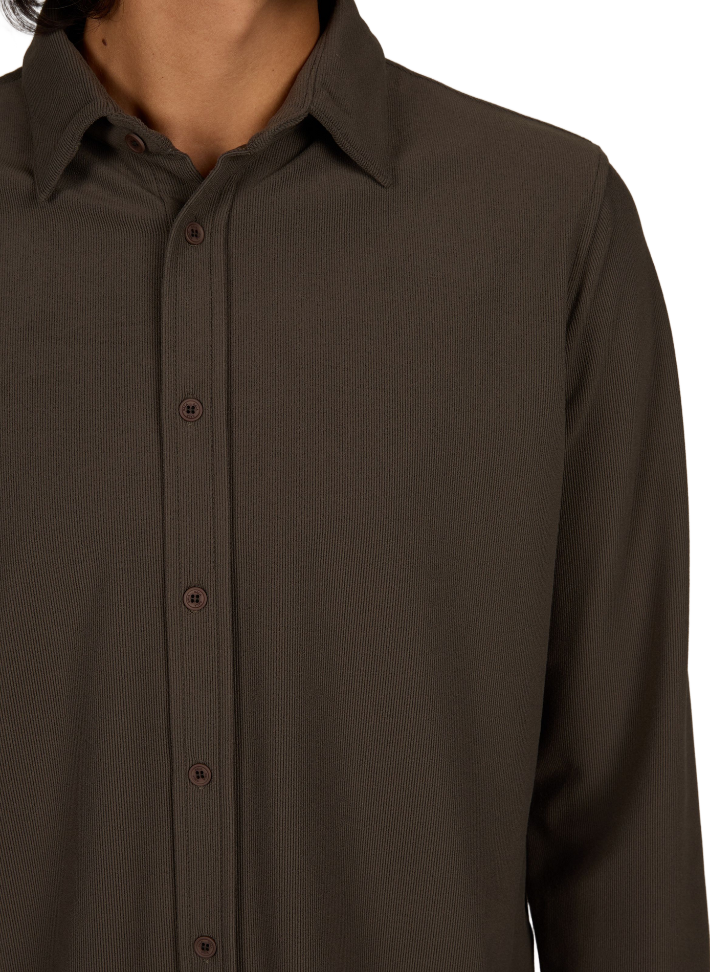 Chemise Jean Villa droite aspect velours côtelé 1789 CALA Kaki